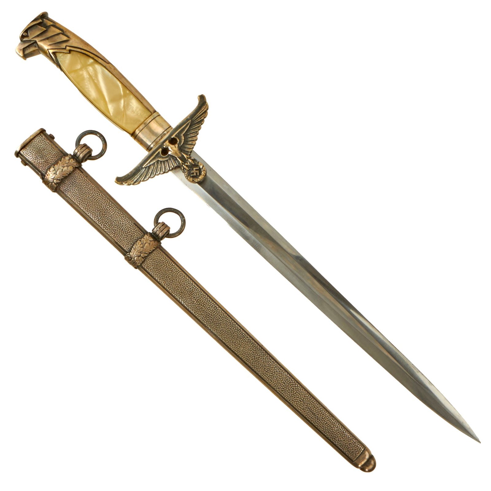 Buy Original Scarce German WWII Government Official's Dagger by Alcoso circa 1940 with Scabbard | Original Firearms Antique For Sale