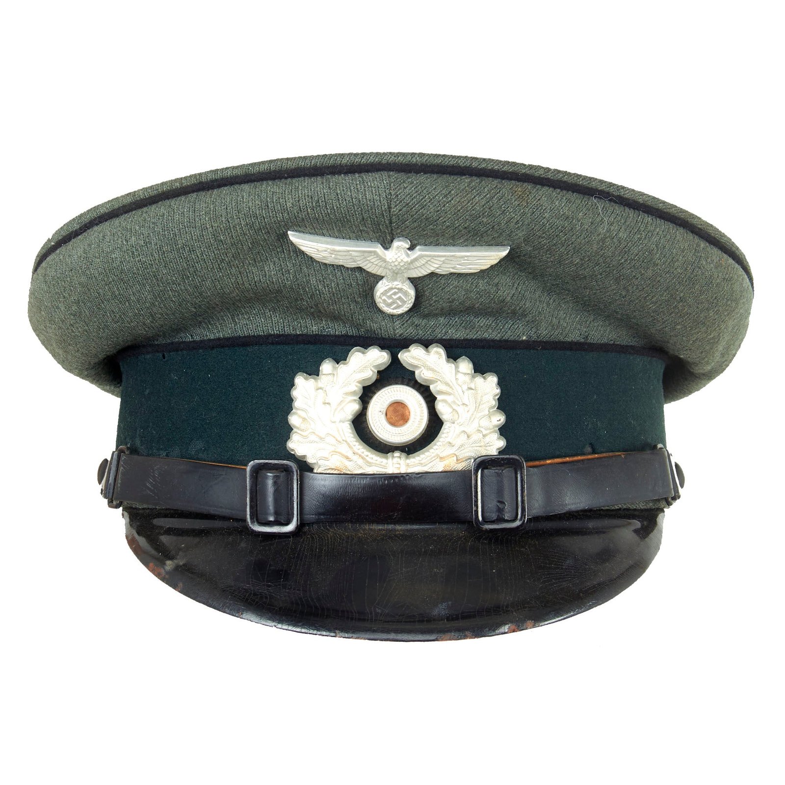 Buy Original German WWII 1938 Dated Heer Pioneer EM/NCO Schirmmütze Visor Cap by Clemens Wagner - Size 55 ½ | Original Firearms Antique For Sale