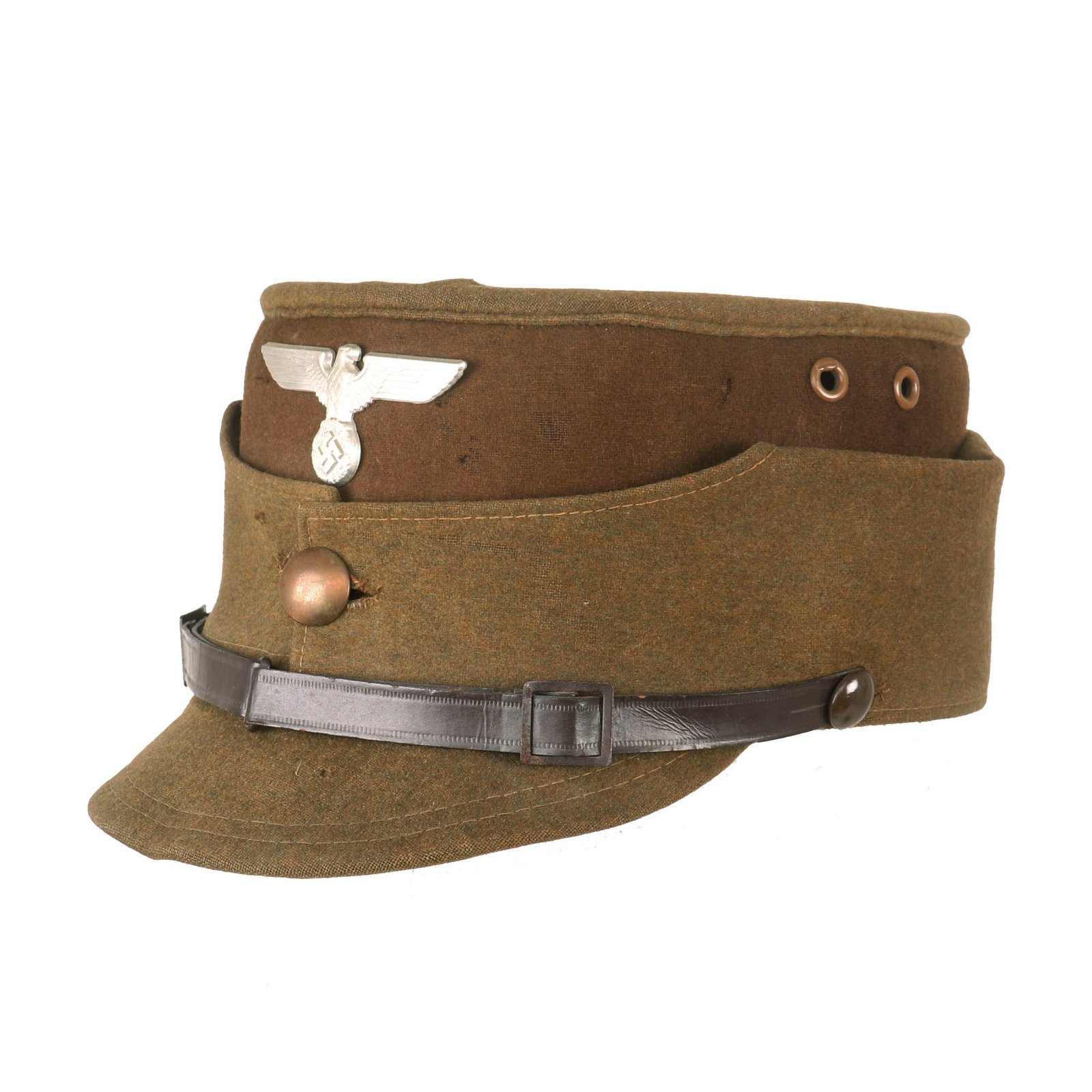 Buy Original German WWII SA Stormtrooper Dark Brown & Silver Kepi from Gruppe Niedersachsen with Faded RZM Tag | Original Firearms Antique For Sale