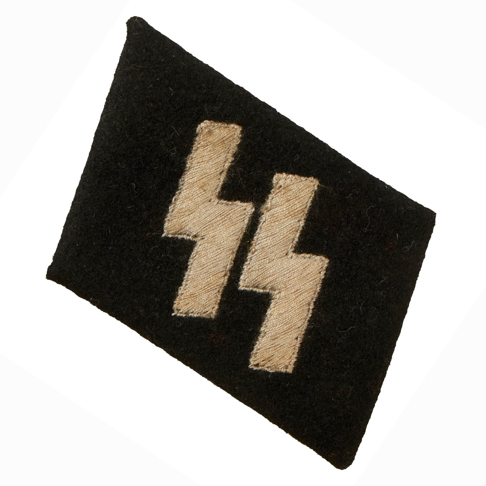 Buy Original German WWII Unissued SS Double Sig Rune Collar Tab - Schutzstaffel | Original Firearms Antique For Sale