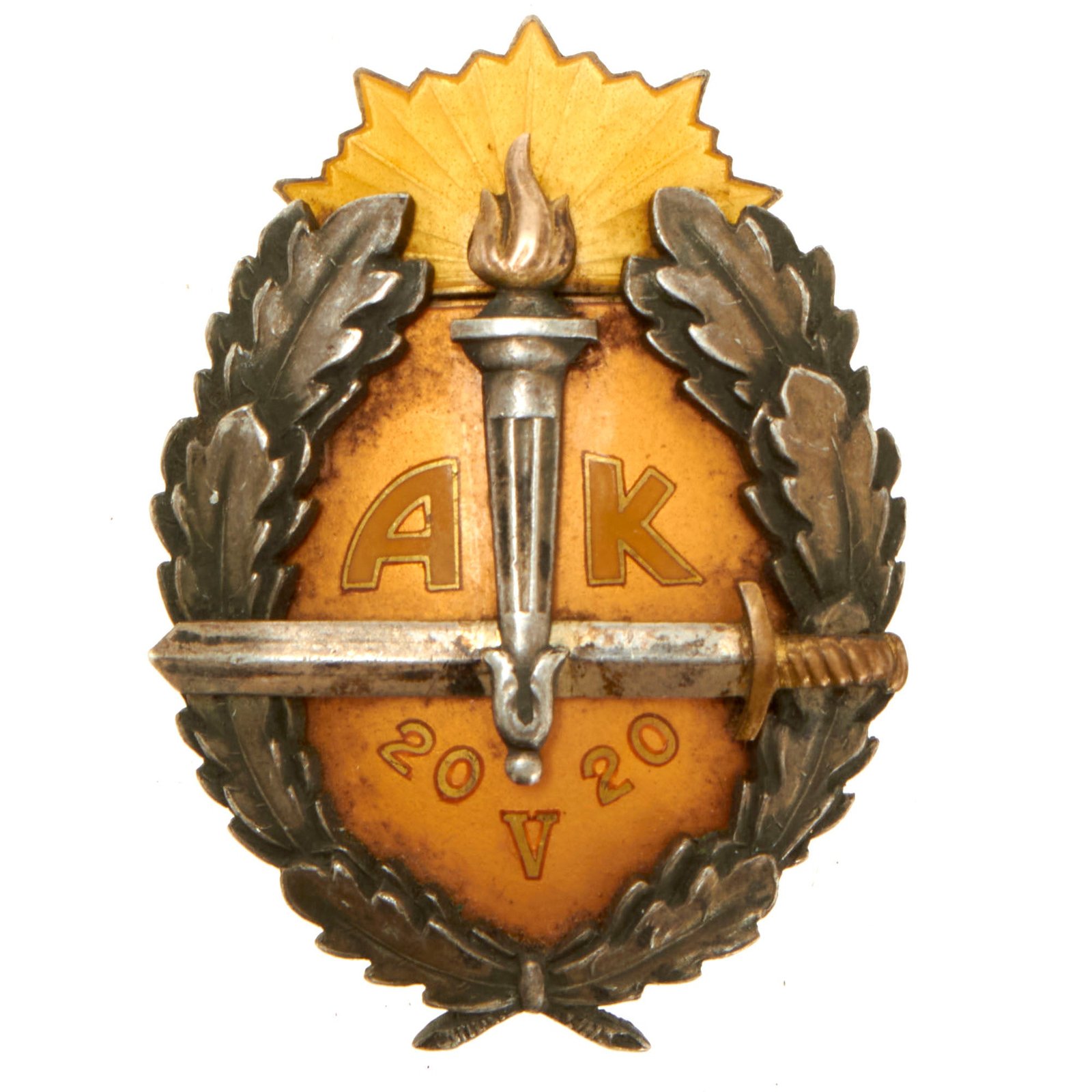 Buy Original Estonian Pre-WWII Military Badge of School of Non-Commissioned Officers by Roman Tavast - Screw-back | Original Firearms Antique For Sale