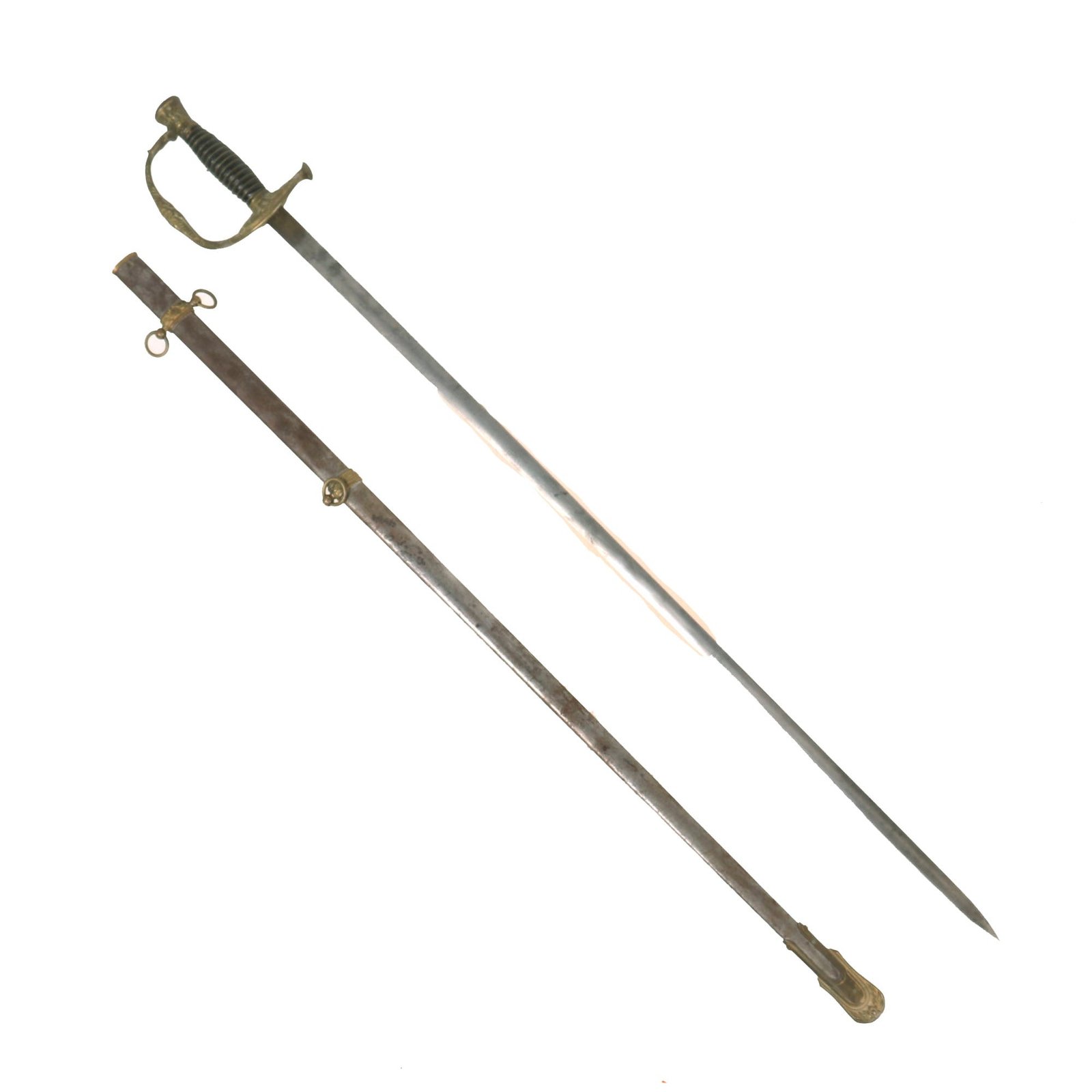 Buy Original U.S. Civil War Era Model 1860 Army Staff and Field Officer Sword with Etched Blade by William Read & Sons | Original Firearms Antique For Sale
