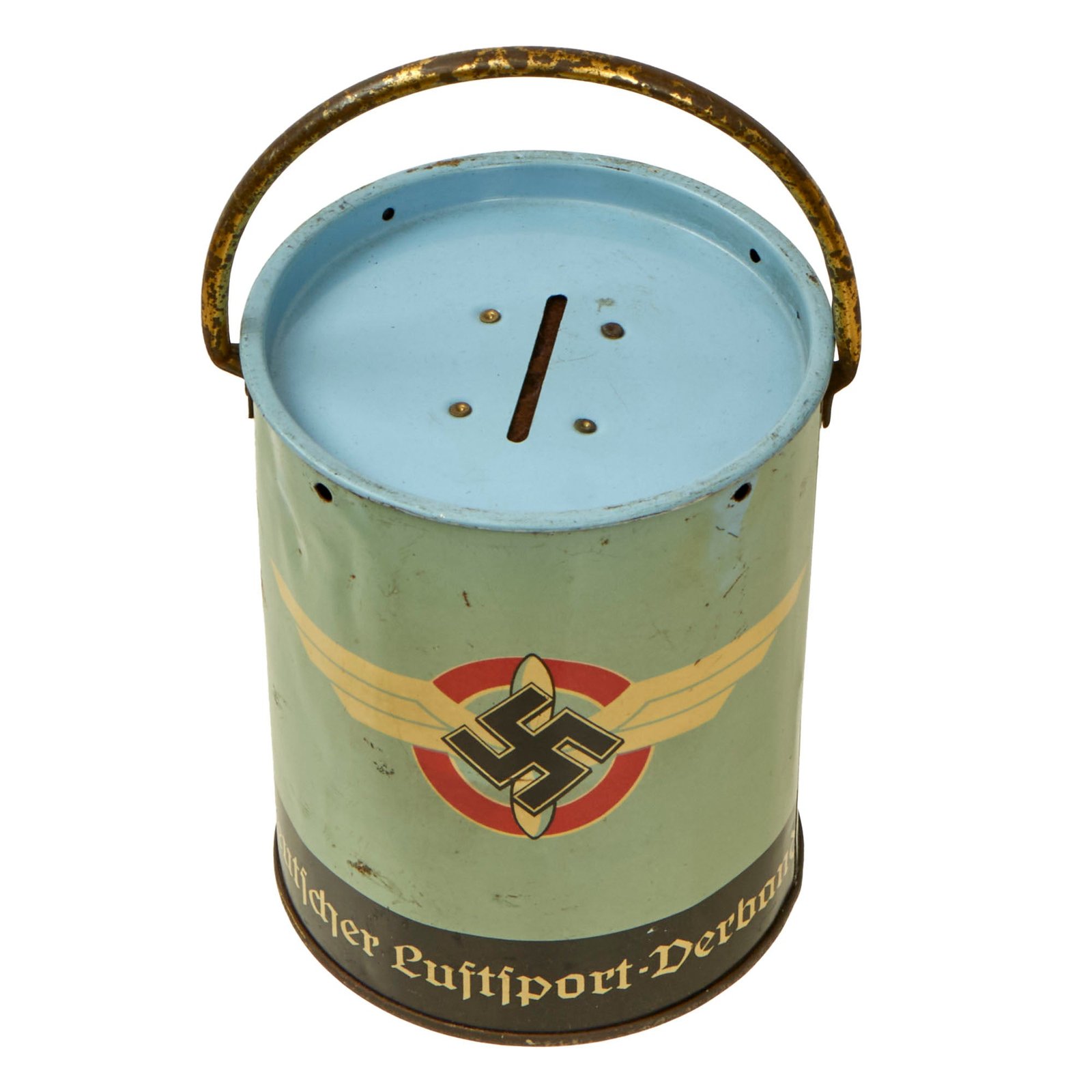 Buy Original German Pre-WWII DLV Air Sports Association Donation Tin Dated 1936 - Deutschen Luftsport-Verbandes | Original Firearms Antique For Sale