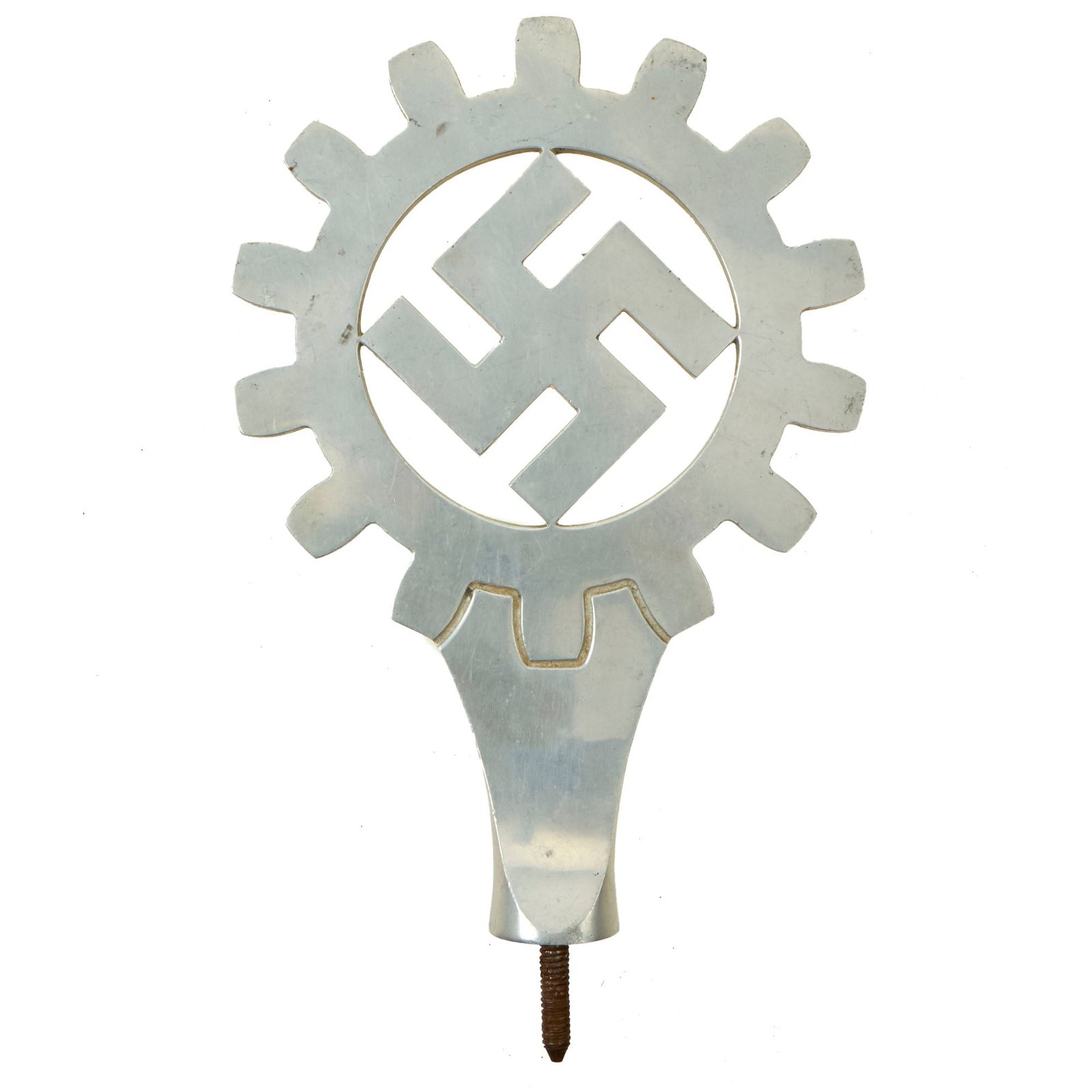 Buy Original German WWII DAF Labor Front Aluminum Flag Pole Finial - Deutsche Arbeitsfront | Original Firearms Antique For Sale