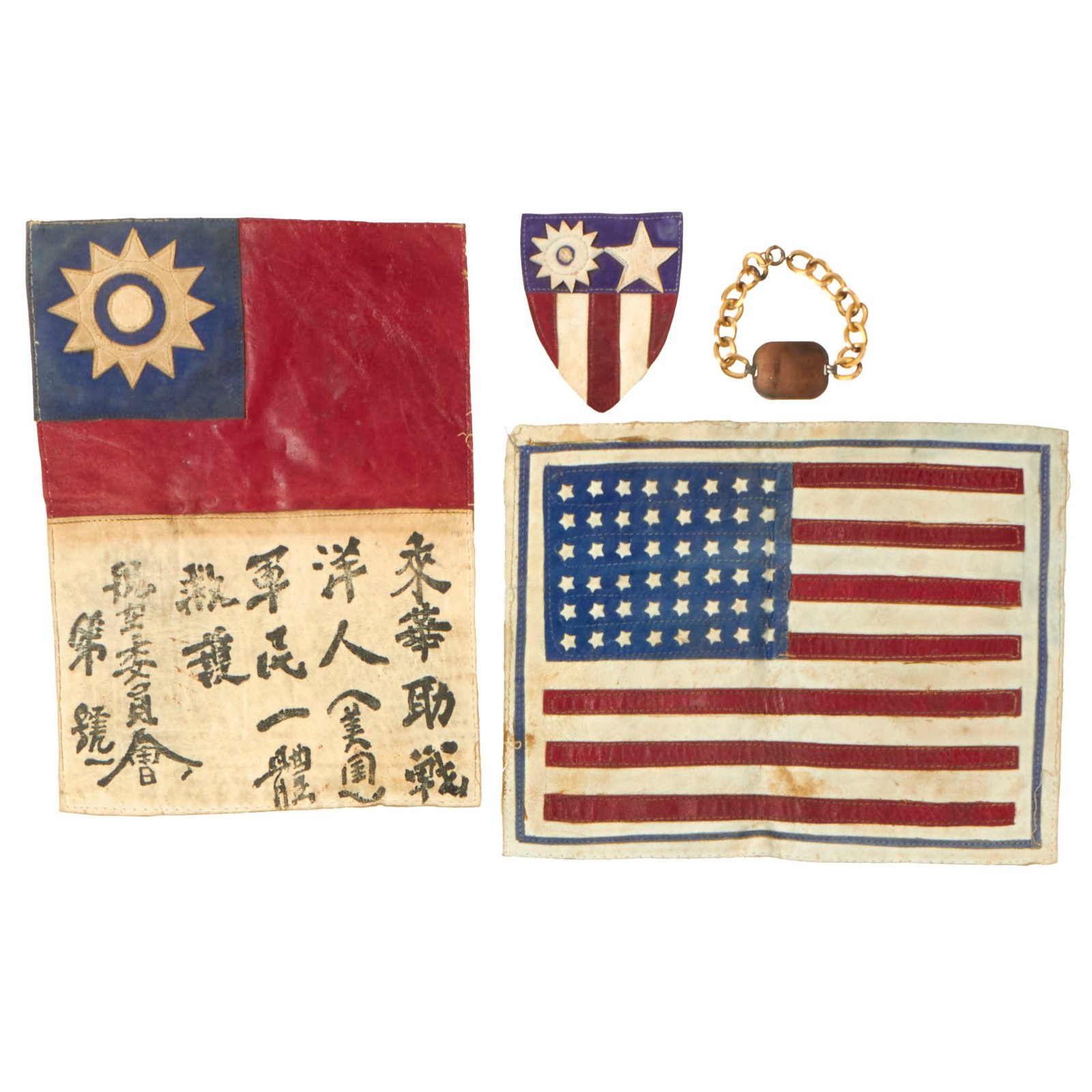 Buy Original U.S. WWII CBI Theater ID Bracelet & Patch Group to James E. Meyers - 127th Signal Radio Intelligence Company | Original Firearms Antique For Sale