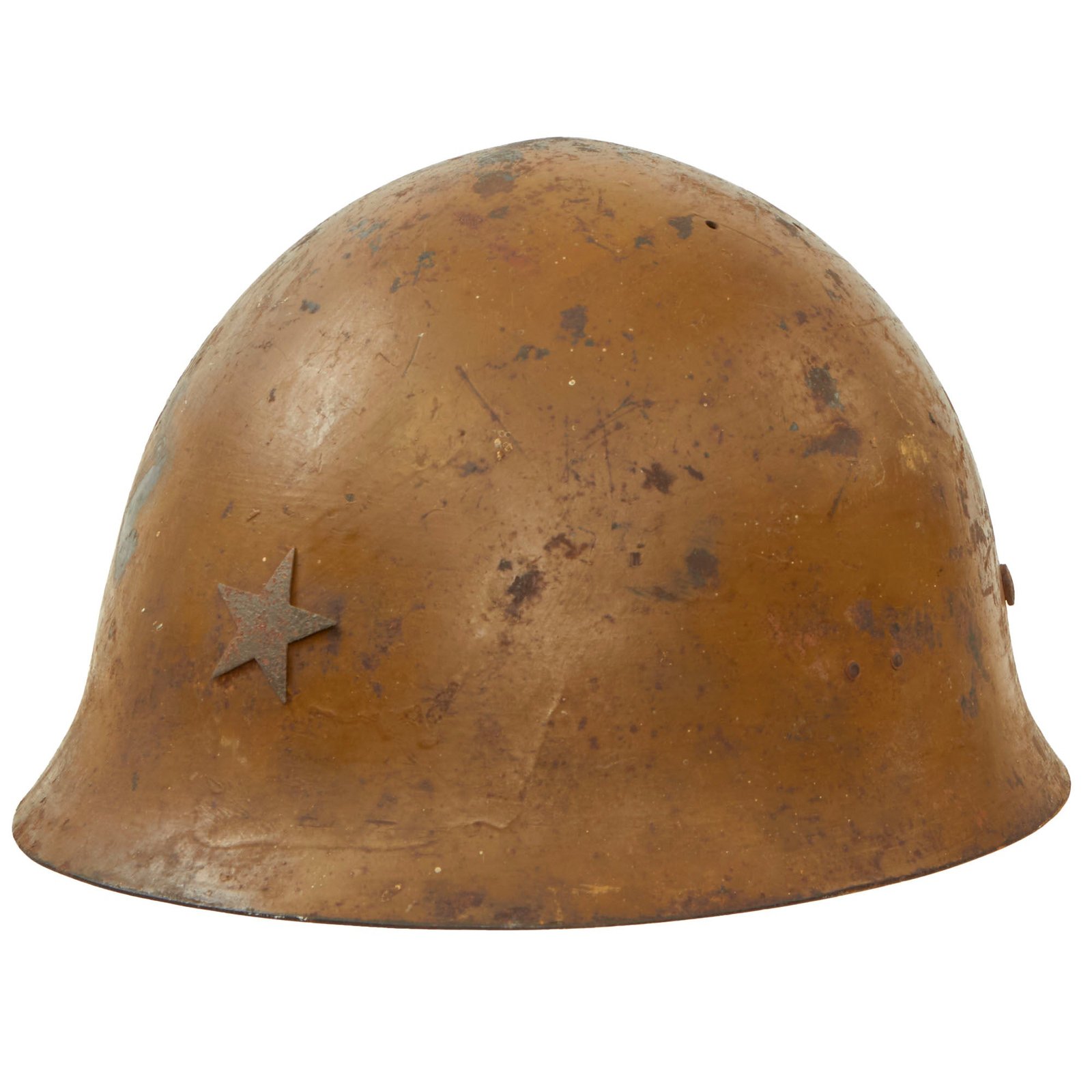 Buy Original Japanese WWII Type 90 Army Helmet with Complete Liner and Chinstrap - Tetsubo | Original Firearms Antique For Sale