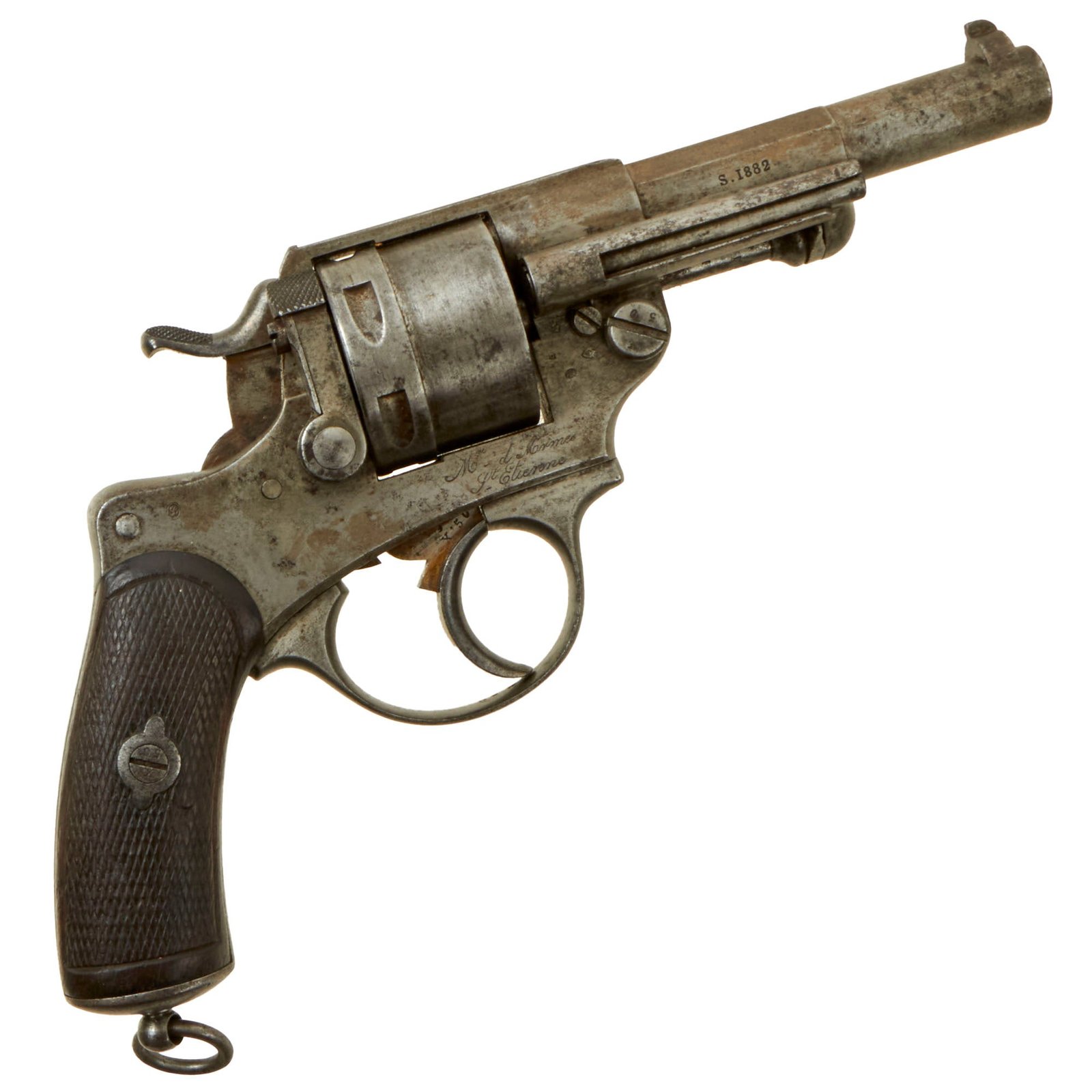 Buy Original French MAS Modèle 1873 Chamelot-Delvigne 11mm Revolver Dated 1882 - Matching Serial H 69750 | Original Firearms Antique For Sale