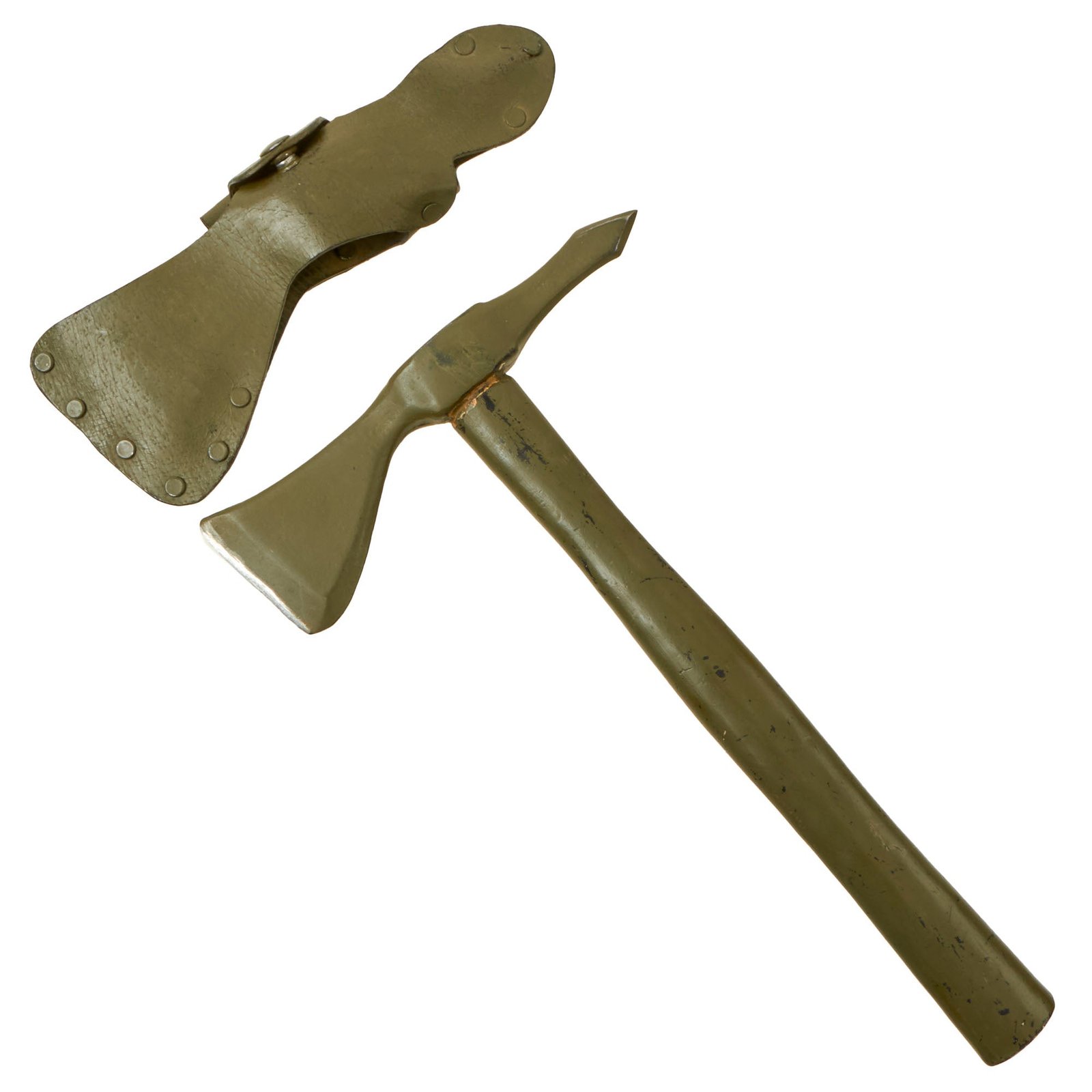 Buy Original U.S. Vietnam War Lagana Tomahawk with Leather Carry Case - Excellent Condition | Original Firearms Antique For Sale