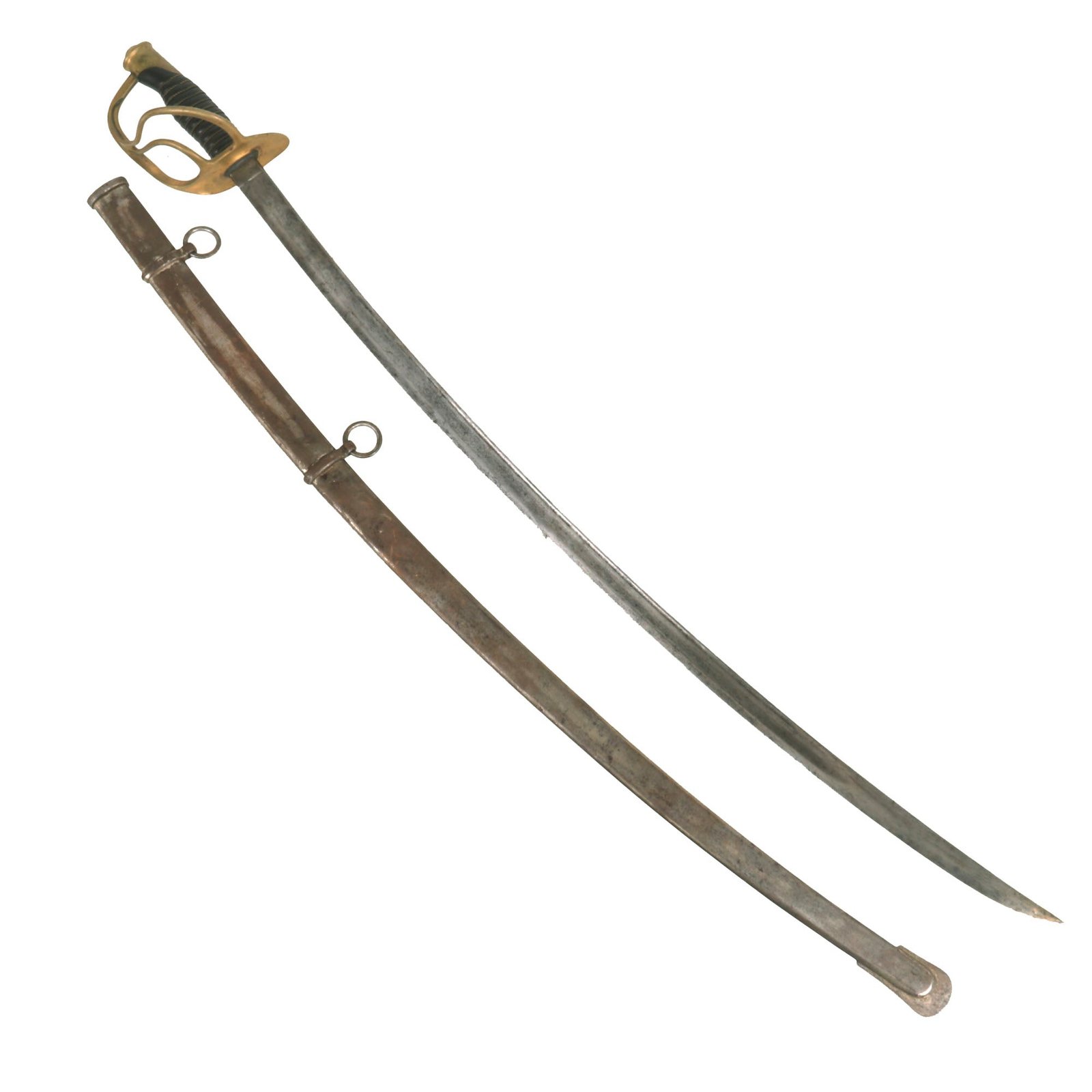 Buy Original U.S. Civil War Model 1860 Light Cavalry Saber with Scabbard by Emerson & Silver - Dated 1864 | Original Firearms Antique For Sale