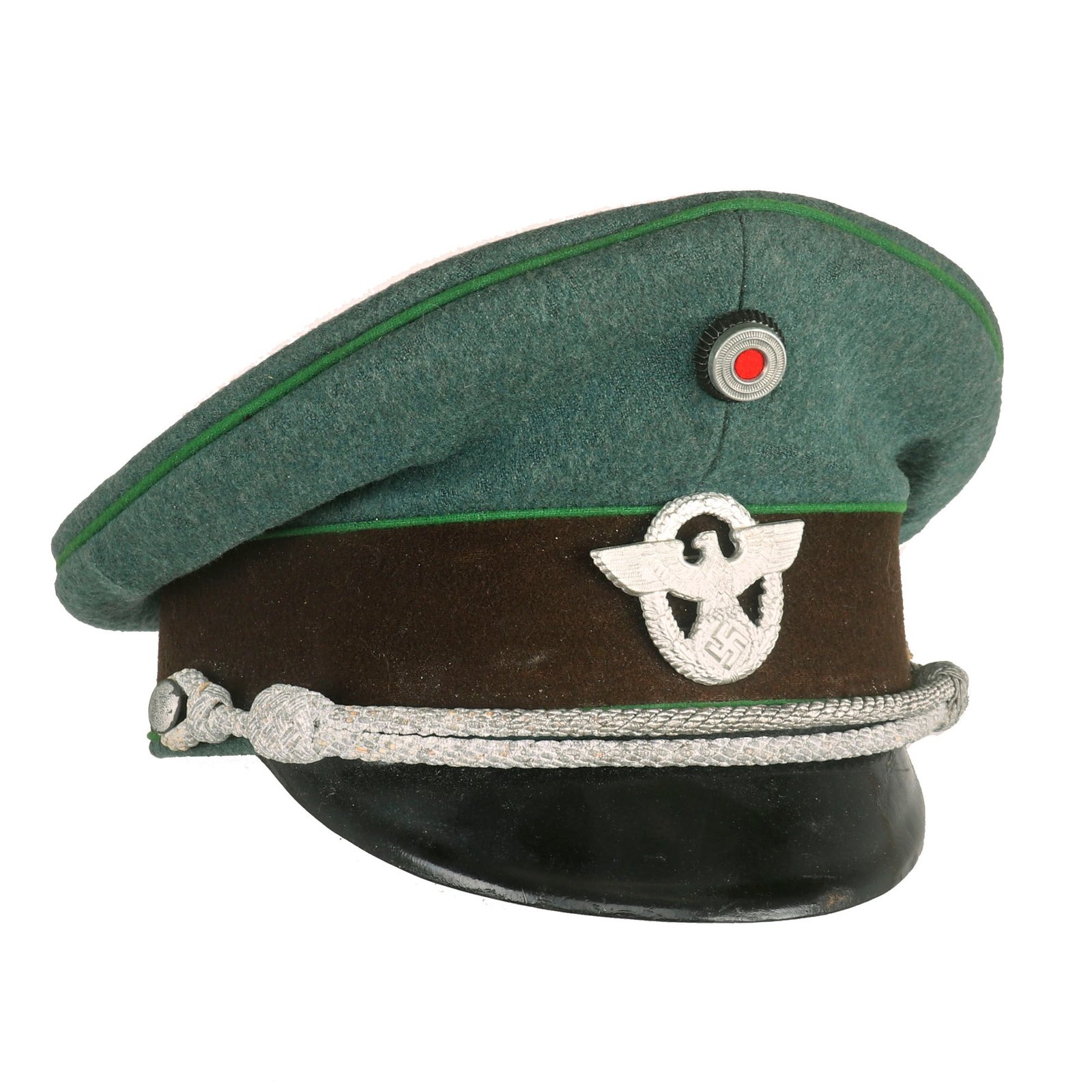 Buy Original German WWII Schutzpolizei Protection Police Officer's Schirmmütze Visor Cap - Schupo | Original Firearms Antique For Sale