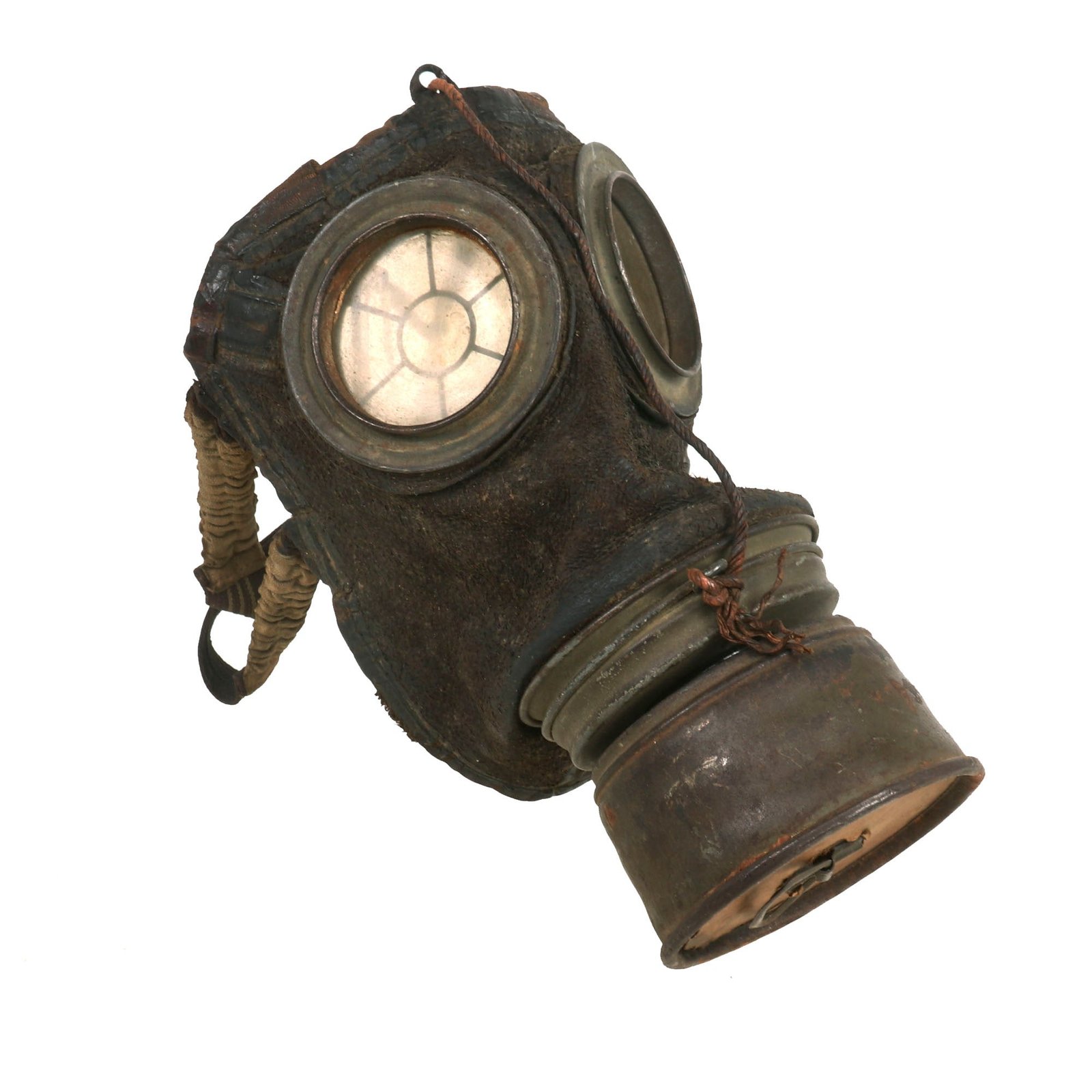 Buy Original Imperial German WWI M1917 Ledermaske Gas Mask | Original Firearms Antique For Sale