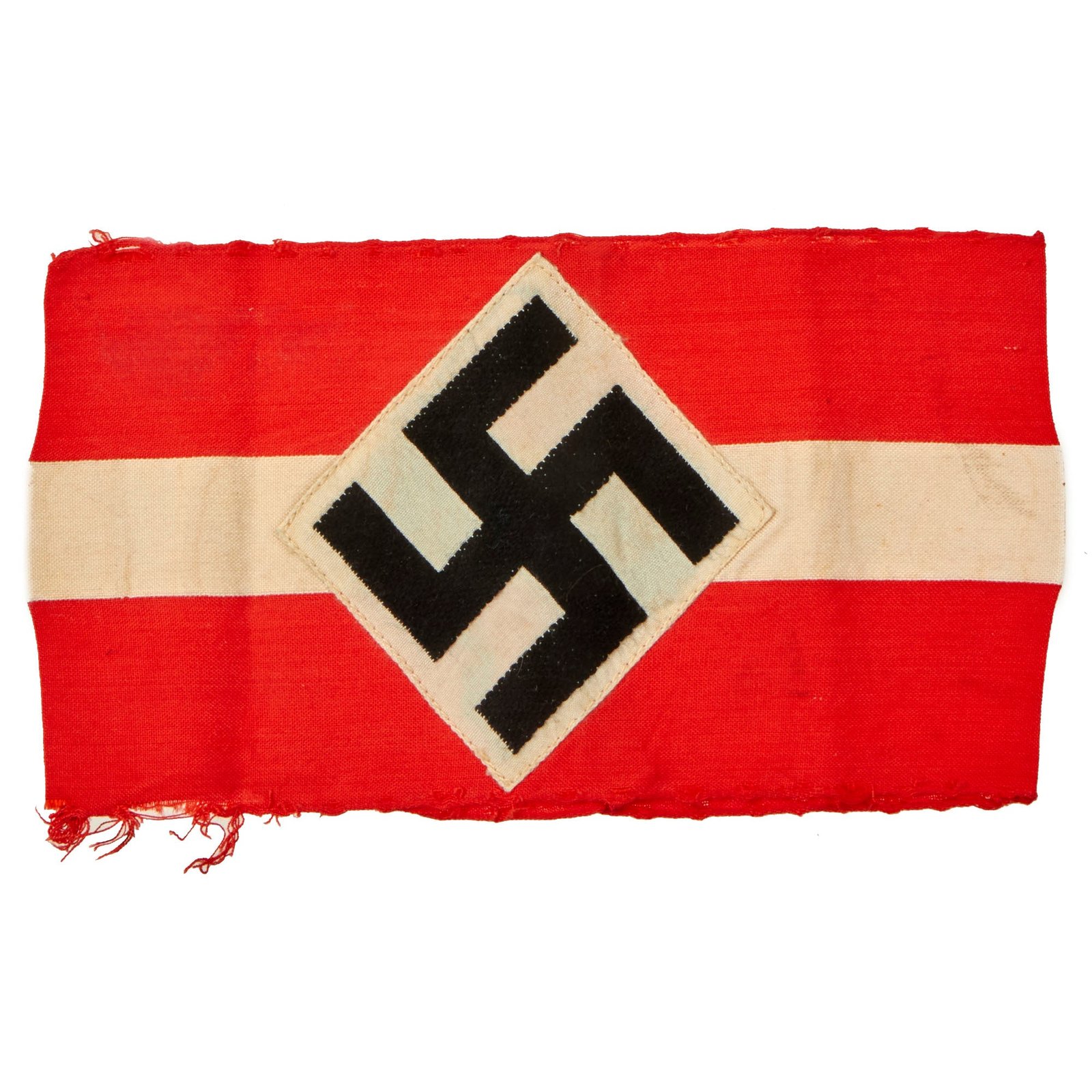 Buy Original German WWII Service Used HJ National Youth Organization Member Armband with Embroidered Insignia | Original Firearms Antique For Sale
