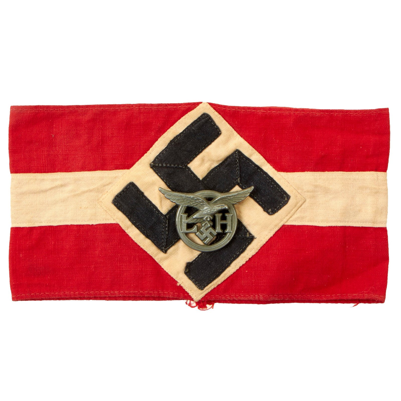 Buy Original German WWII HJ National Youth Organization Member Armband with Luftwaffe Flak Helper Pin | Original Firearms Antique For Sale
