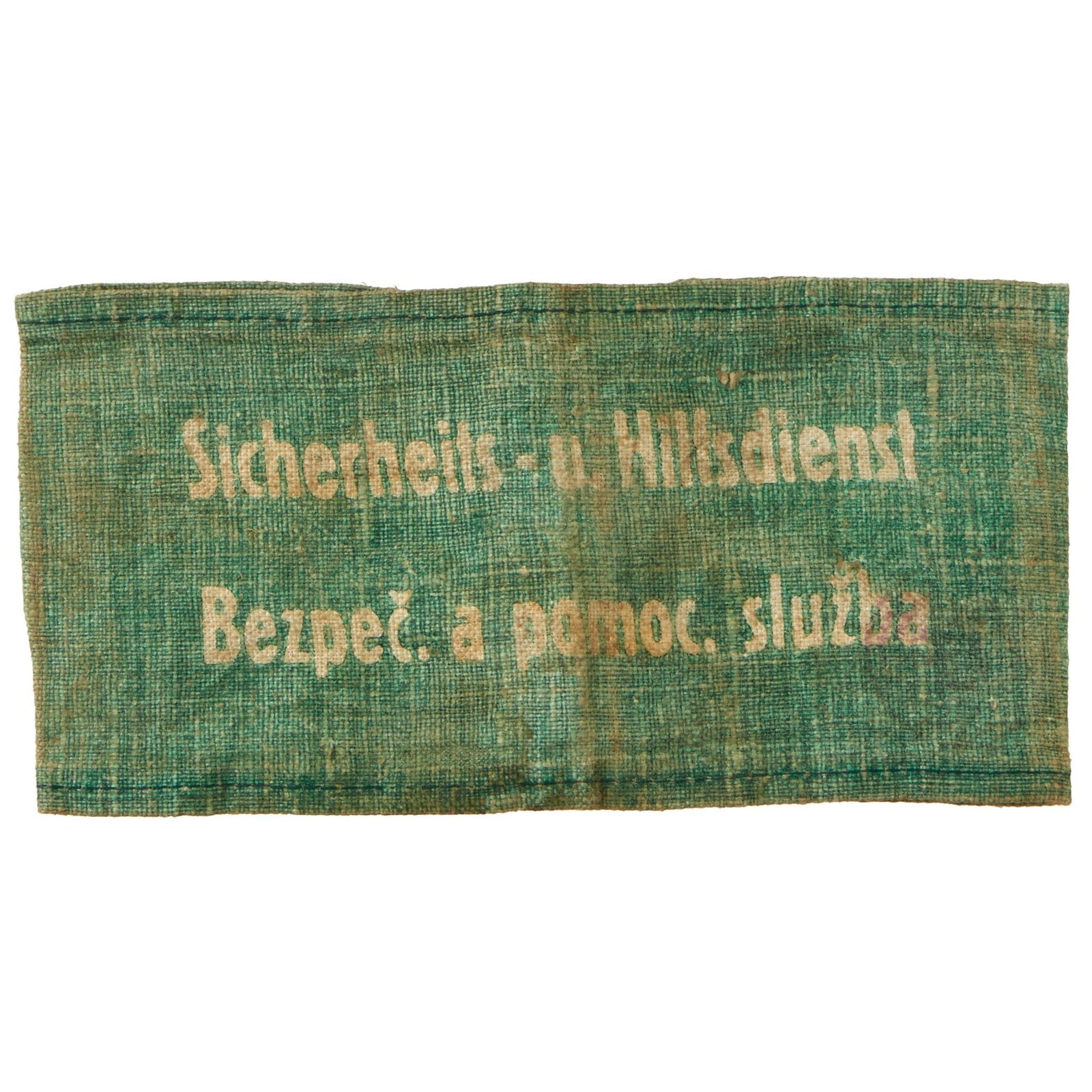 Buy Original German WWII Occupied Czechoslovakia Sicherheits und Hilfsdienst (SHD) Security and Assistance Service Armband | Original Firearms Antique For Sale