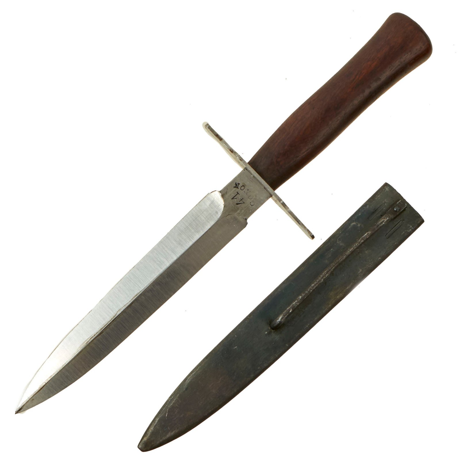 Buy Original French WWI M1916 Type 2 Fighting Knife by Gonon 41 with Scabbard - Le Vengeur de 1870 | Original Firearms Antique For Sale