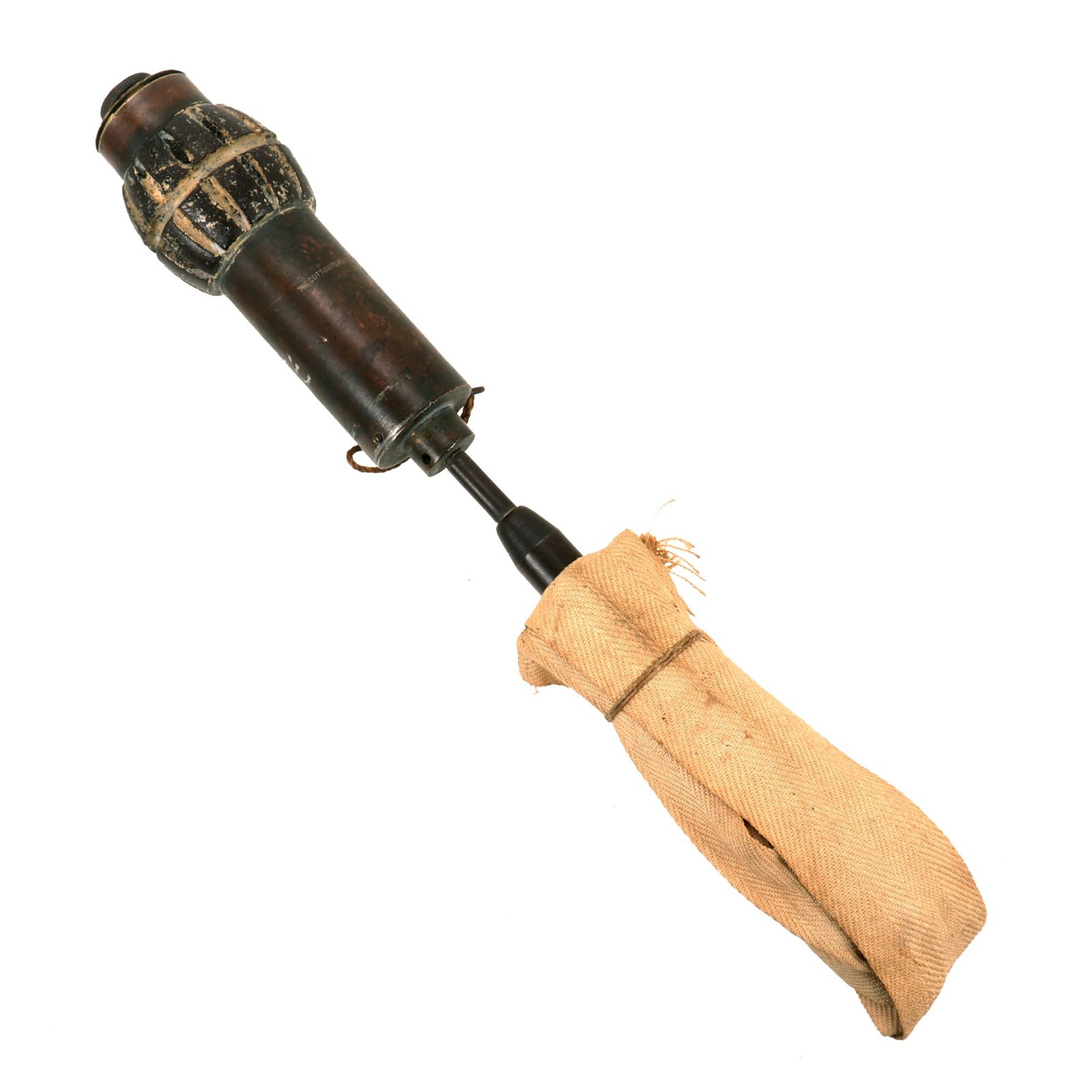 Buy Original  British WWI Inert Hales (“Mexican”) Pattern No. 2 Percussion Cap Fragmentation Hand / Rifle Grenade | Original Firearms Antique For Sale