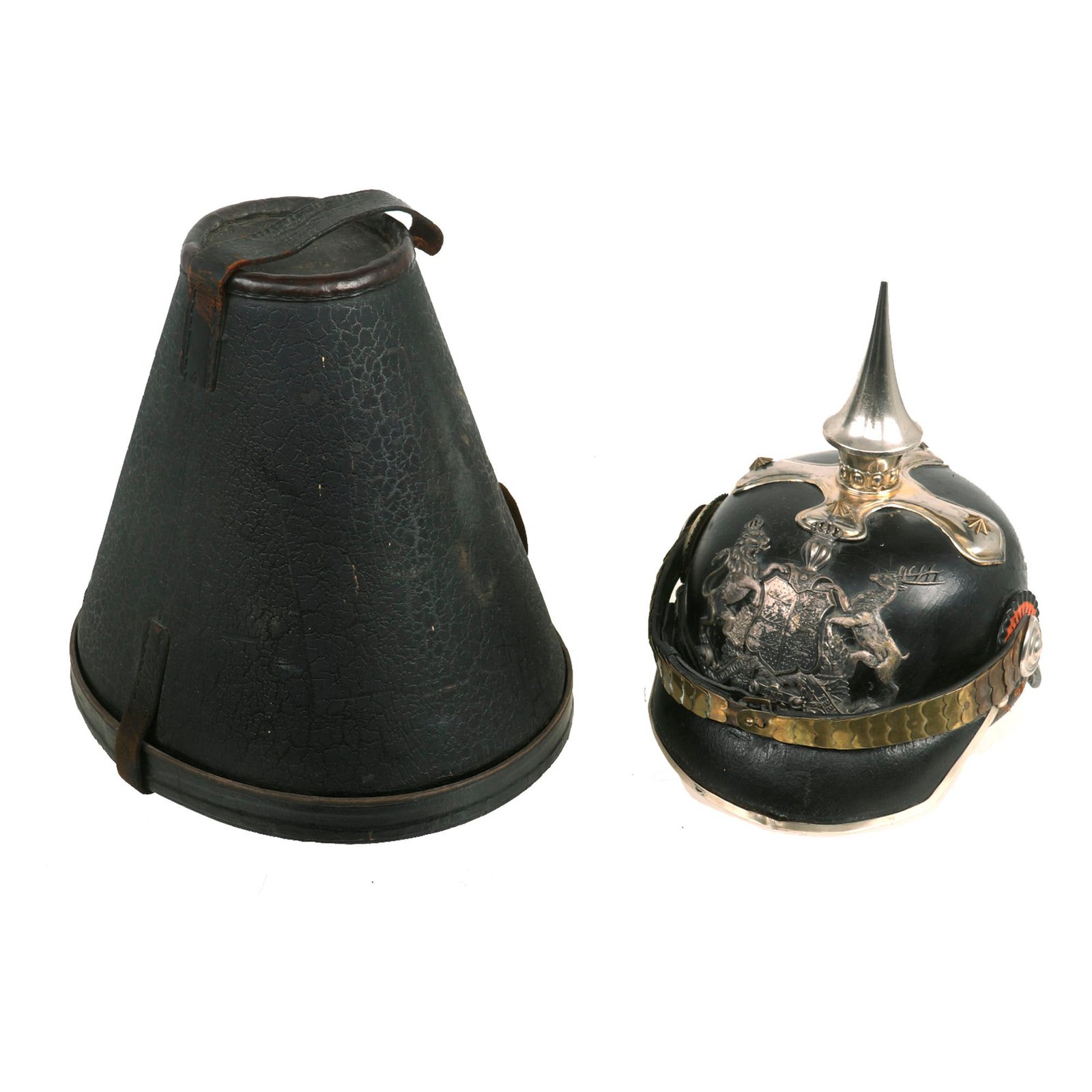 Buy Original German WWI Kingdom of Württemberg Dragoon Officer’s M1897 Pickelhaube With Case | Original Firearms Antique For Sale