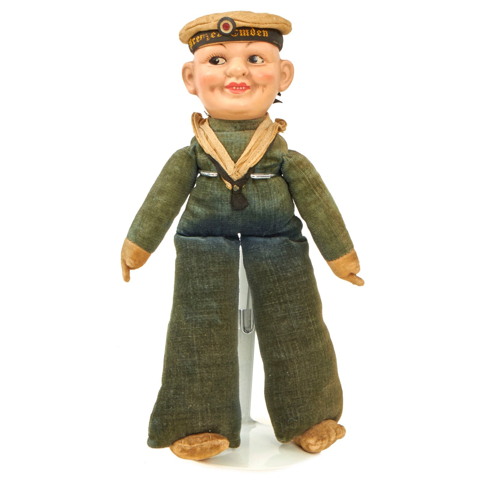 Buy Original German Pre-WWII Weimar Republic Reichsmarine Sailor Doll from Cruiser Emden Given to Woman in Portland in 1938 | Original Firearms Antique For Sale