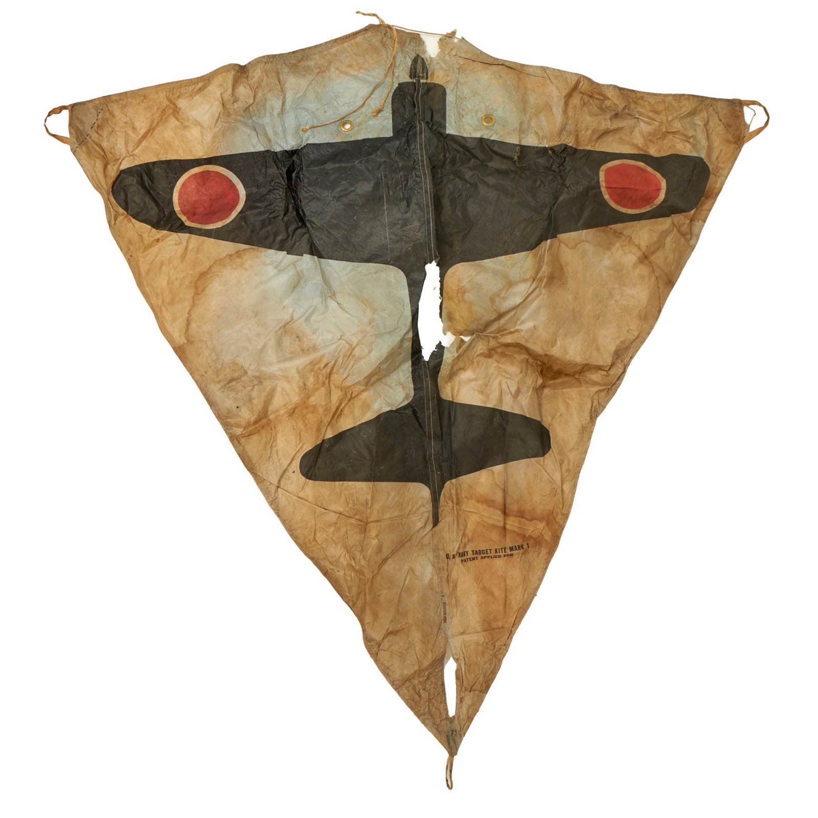 Buy Original WWII U.S. Navy Japanese Zero Target Kite Mark 1 Without Frame - Damaged | Original Firearms Antique For Sale