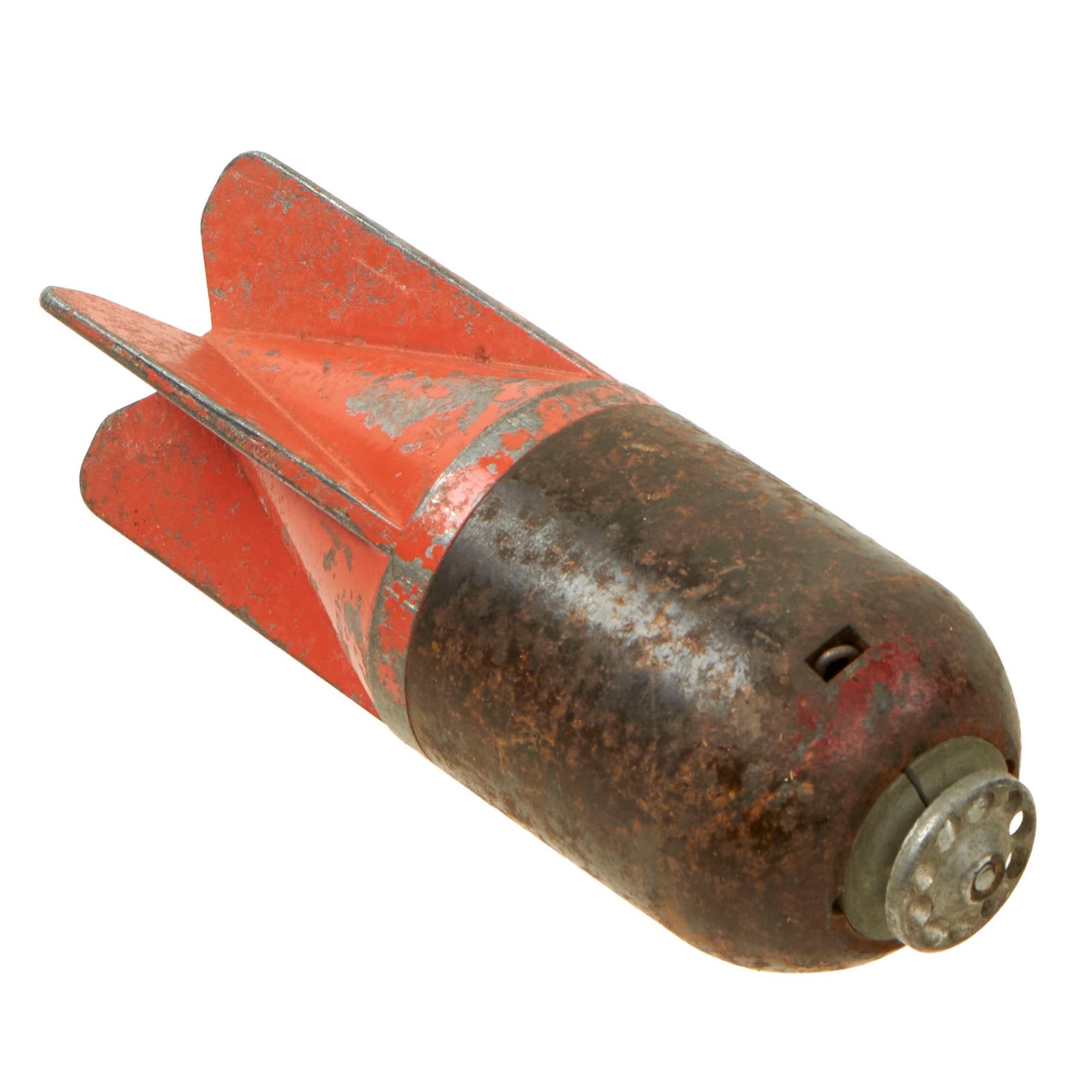 Buy Original Italian WWII "Red Devil" 45mm Brixia Model 35 Mortar Bomb Dated 1941 - Inert | Original Firearms Antique For Sale