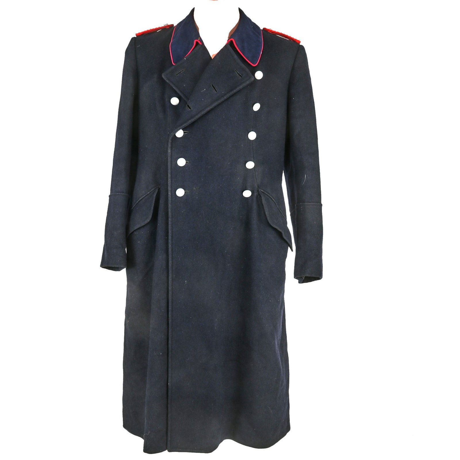Buy Original German WWII Feuerschutzpolizei Fire Protection Police Wachtmeister NCO's M36 Wool Greatcoat | Original Firearms Antique For Sale