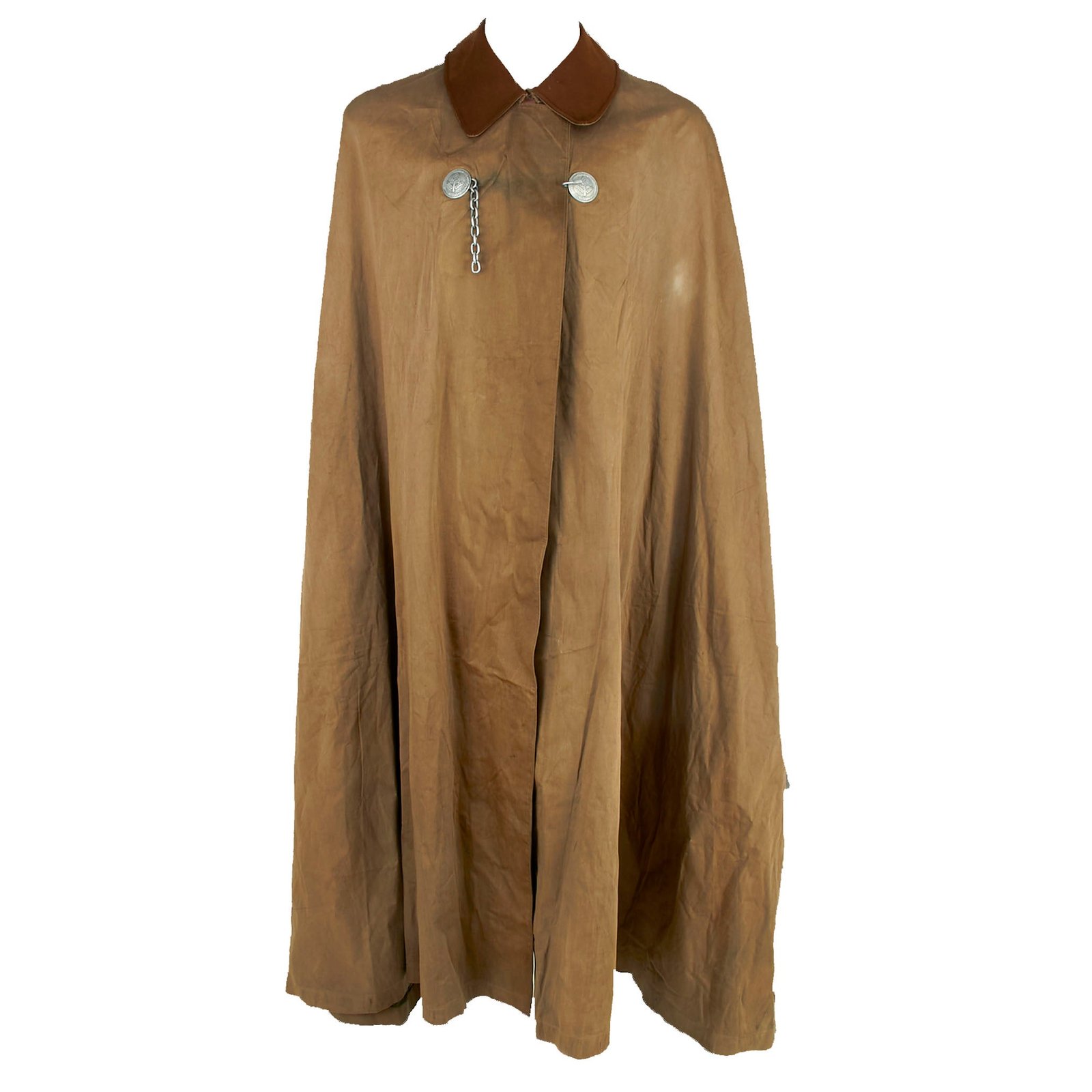 Buy Original German WWII Reichsarbeitsdienst RAD Labor Service Officer's Rubberized Regenumhang Rain Cape with Closure Clasps | Original Firearms Antique For Sale