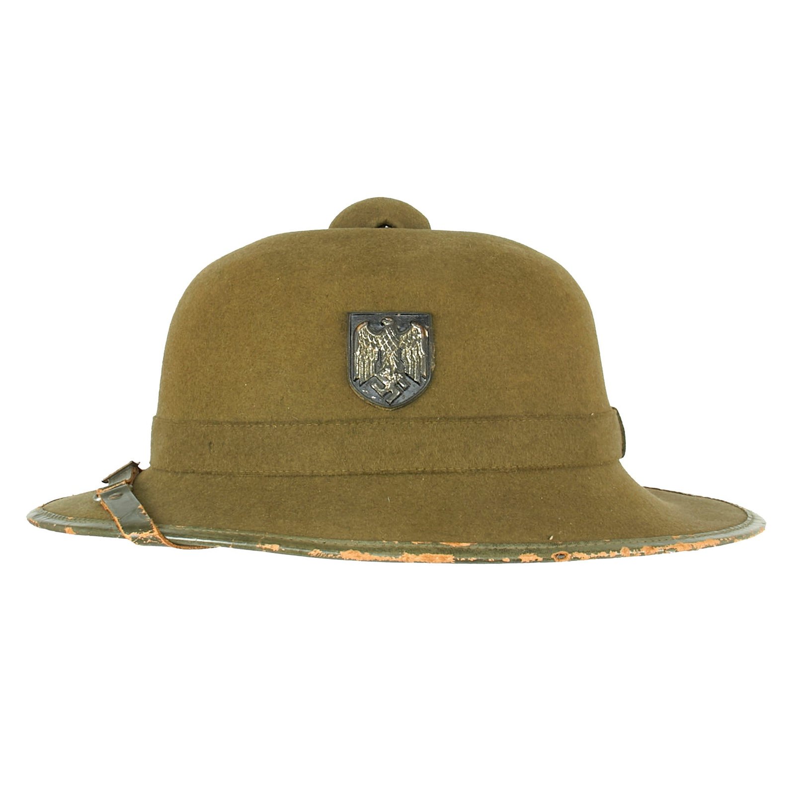 Buy Original German WWII 2nd Model 1942 dated Afrikakorps DAK Sun Helmet with Badges - size 57 | Original Firearms Antique For Sale