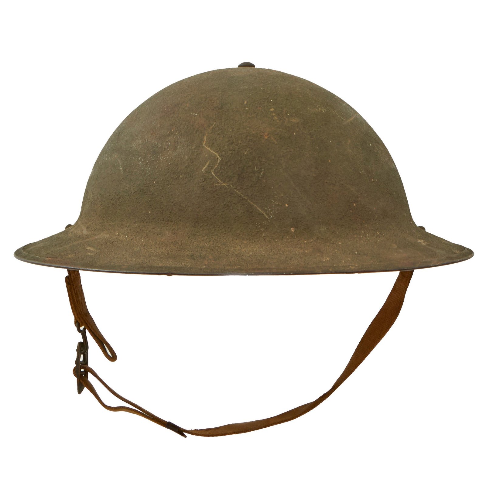Buy Original U.S. WWII Named & Complete Early M1917A1 Kelly Helmet with Textured Paint | Original Firearms Antique For Sale