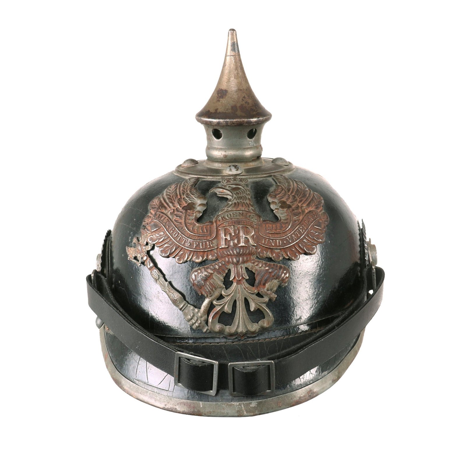 Buy Original Imperial German WWI Prussian EM/NCO Infantry M1915 Pickelhaube Spiked Helmet | Original Firearms Antique For Sale