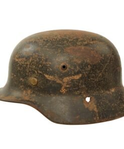 Buy Original German WWII Luftwaffe M35 Double Decal KIA Shot Through Helmet with 1938 Dated 58cm Liner - marked Q66 | Original Firearms Antique For Sale