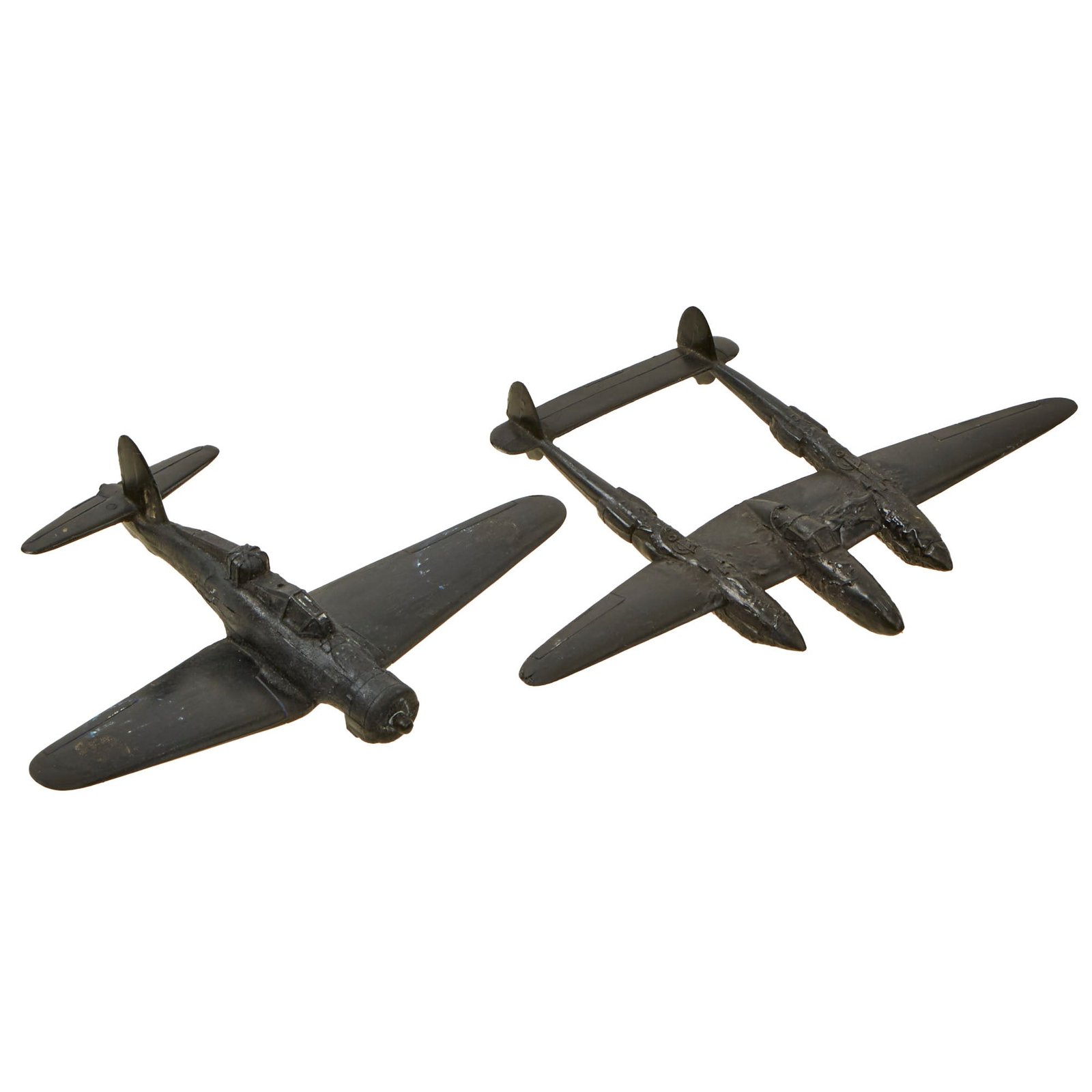 Buy Original U.S. WWII Lot of 2 Airplane Identification Models - P-38 & Blackburn B-24 Skua | Original Firearms Antique For Sale