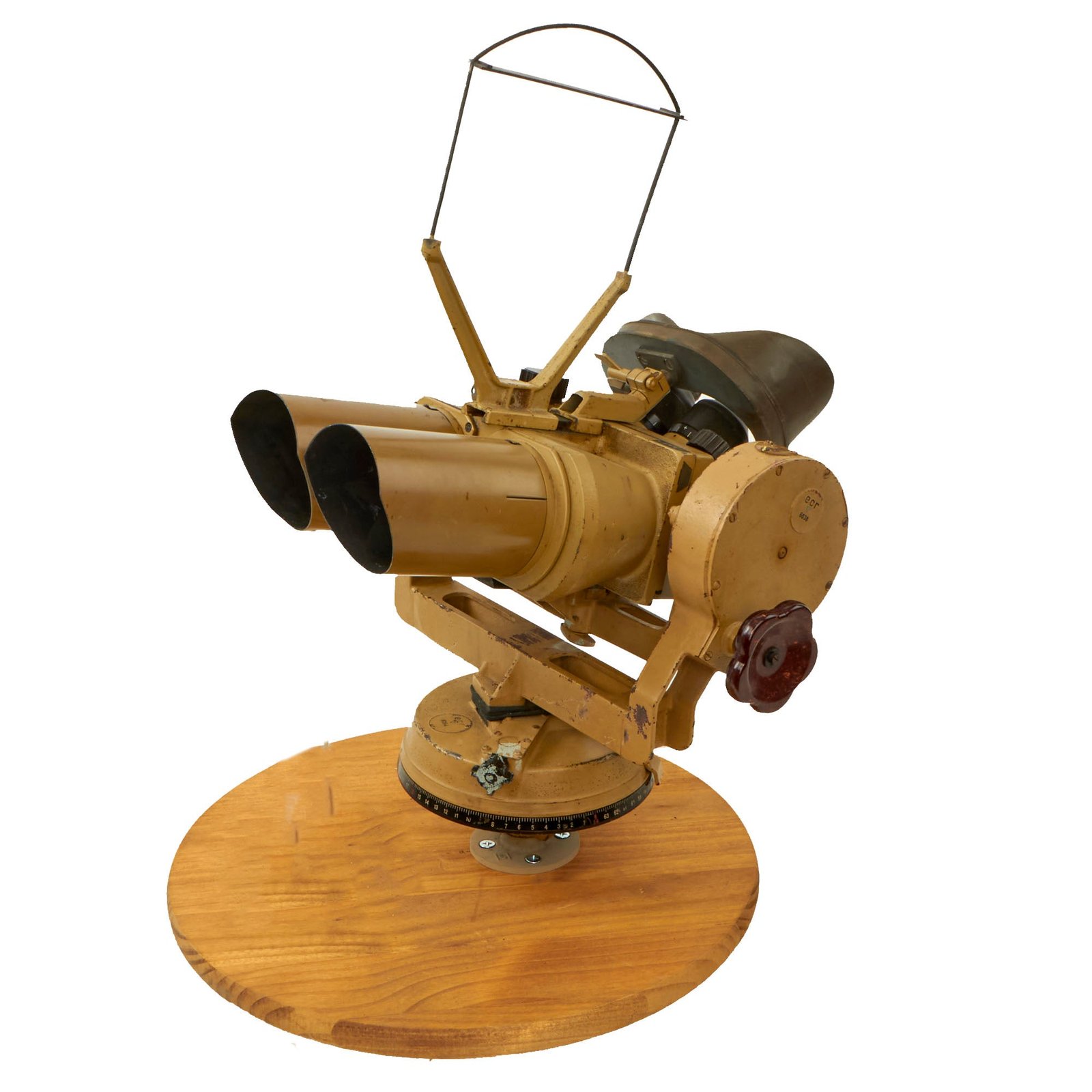 Buy Original German WWII Luftwaffe Flak D.F. 10 x 80 Binocular Optic Set by Josef Schneider & Co. - Mounted on Display Base | Original Firearms Antique For Sale
