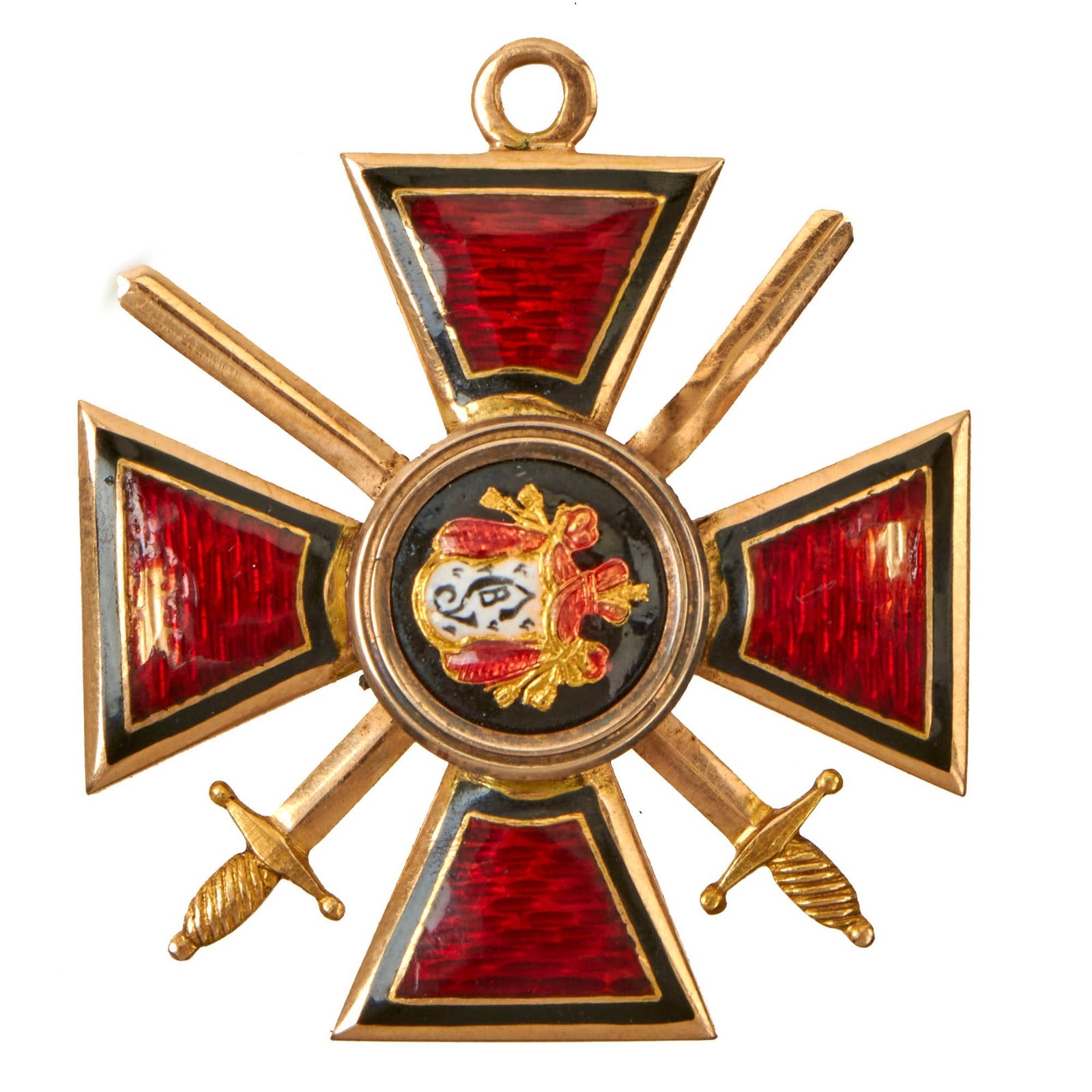 Buy Original Imperial Russian Order of St. Vladimir with Swords, 4th Class Medal - Marked 56 for Russian Gold | Original Firearms Antique For Sale