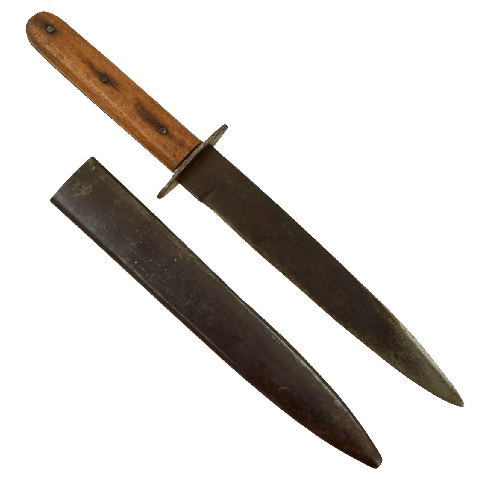 Buy Original WWI Austro-Hungarian Fighting Knife with Steel Scabbard by Heinr Zelinka | Original Firearms Antique For Sale