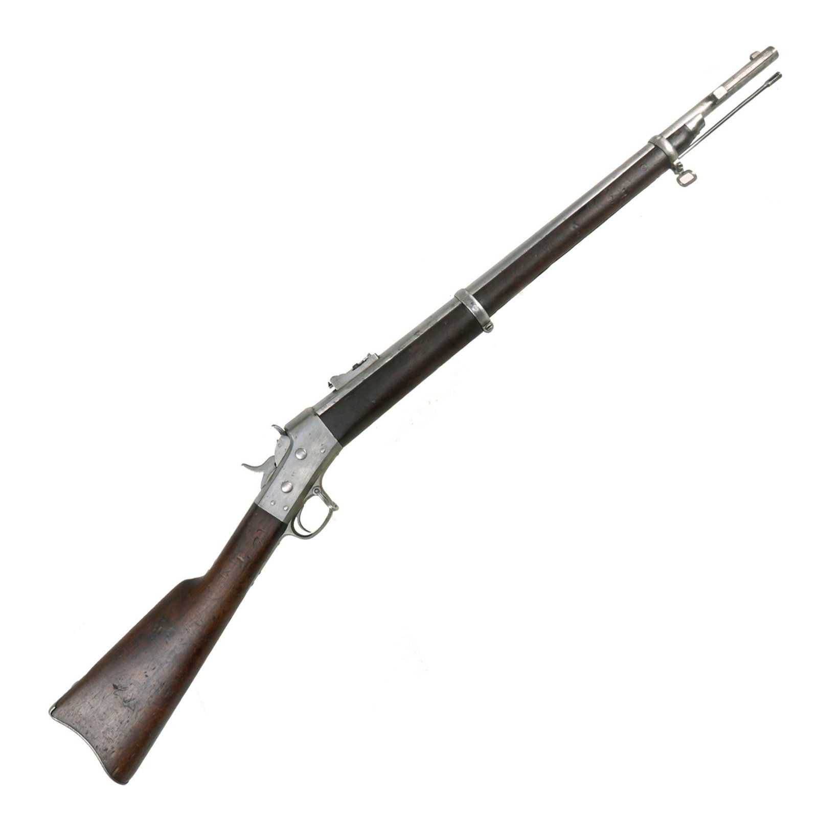 Buy Original Rare Uruguayan Remington Rolling Block Model 1870 Infantry Rifle in .43 Spanish by Auguste Francotte of Liège - Serial 116 | Original Firearms Antique For Sale