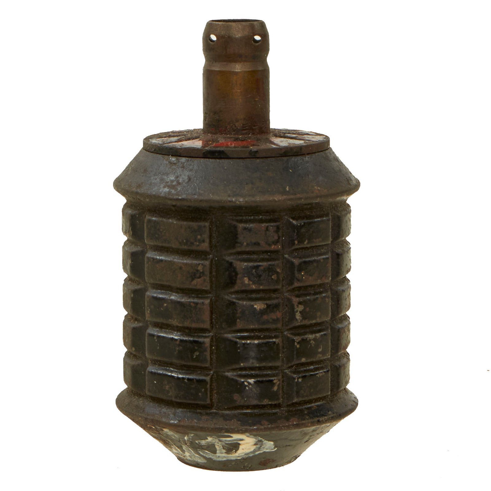 Original Japanese WWII Type 97 Inert Fragmentation Hand Grenade with Fuse Housing - Dated 1938 1 Buy Original Japanese WWII Type 97 Inert Fragmentation Hand Grenade with Fuse Housing - Dated 1938 | Original Firearms Antique For Sale
