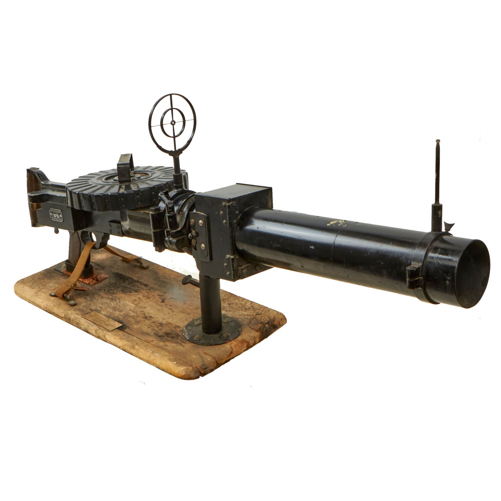 Buy Original Imperial Japanese WWII 1943 Dated Katsura Seisakusho Machine Gun Training Camera with Magazine Mounted on Display Board - Hythe Gun Camera Style | Original Firearms Antique For Sale