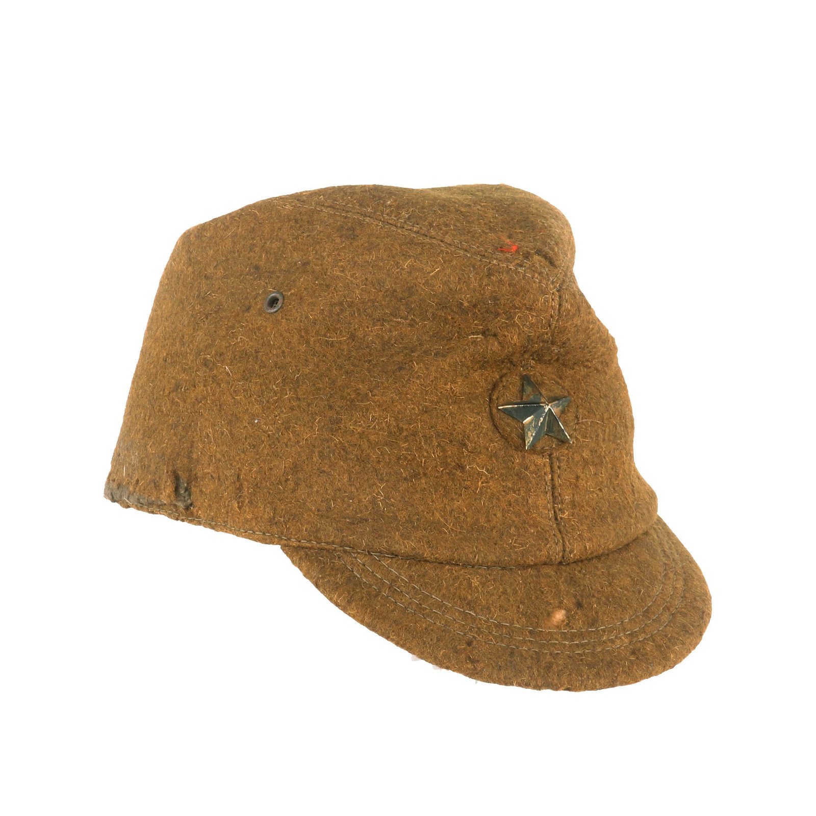 Buy Original Japanese WWII Officer Wool Forage Cap with Kanji Ink Stamps & Translation Paper | Original Firearms Antique For Sale