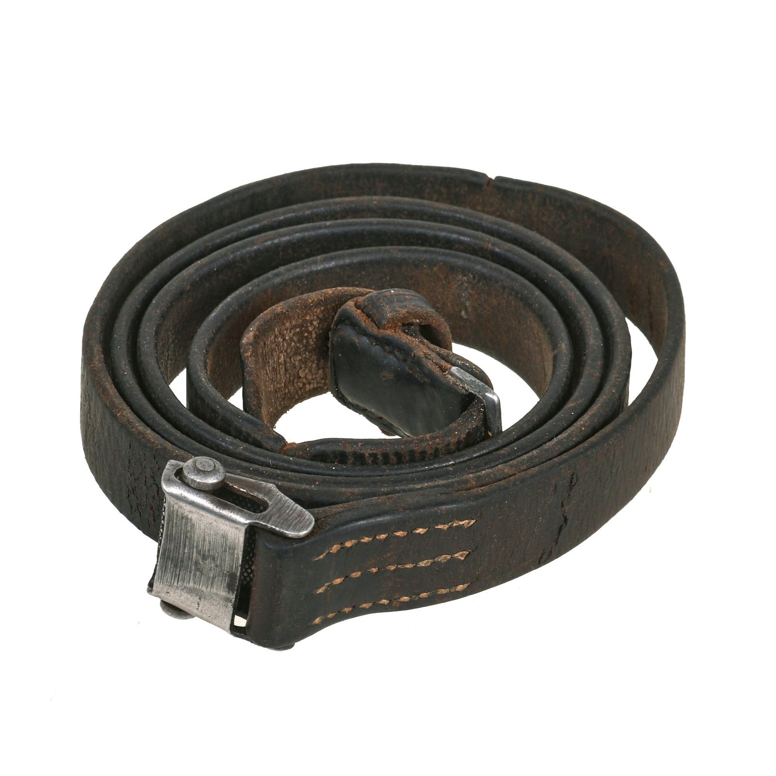 Buy Original German WWII Karabiner 98 K98k Leather Sling with Buckle by Linden & Funke KG | Original Firearms Antique For Sale