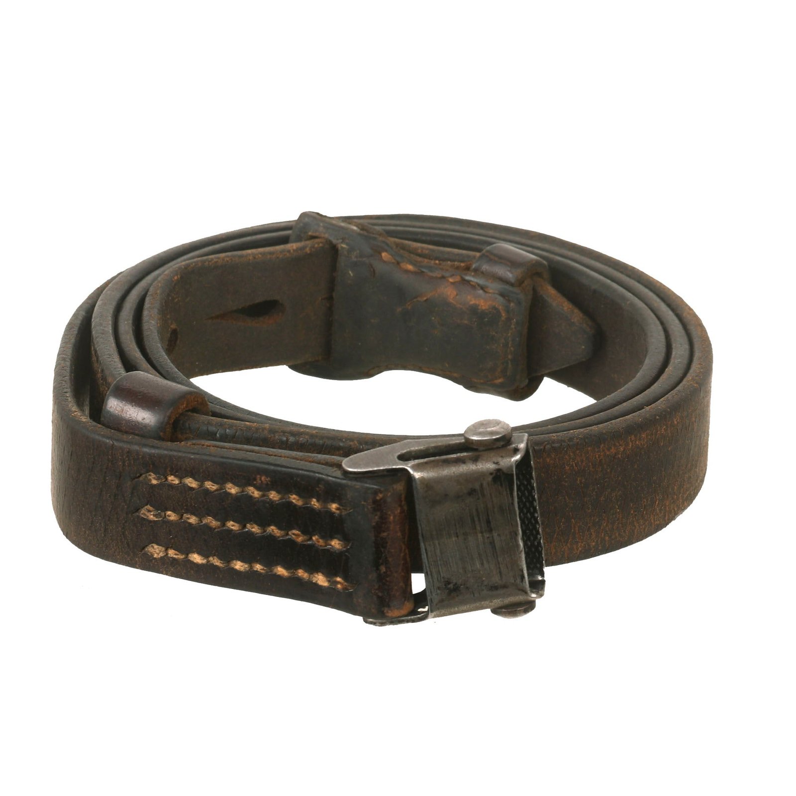 Buy Original German WWII Karabiner 98 kurz K98k Leather Sling with Buckle by Linden & Funke - Kar98k | Original Firearms Antique For Sale