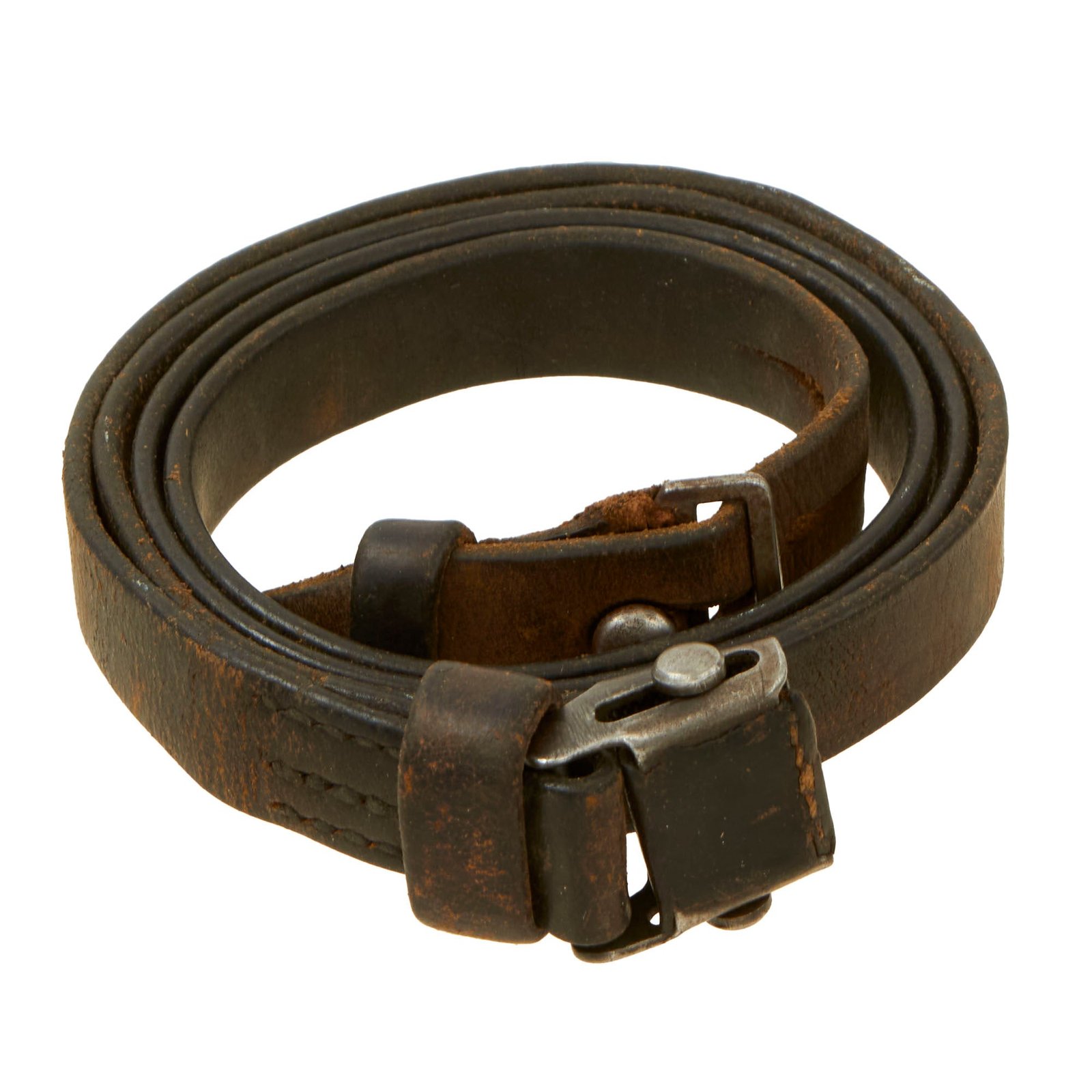 Buy Original German WWII Karabiner 98 kurz K98k Leather Sling with Buckle by L & F - Kar98k | Original Firearms Antique For Sale