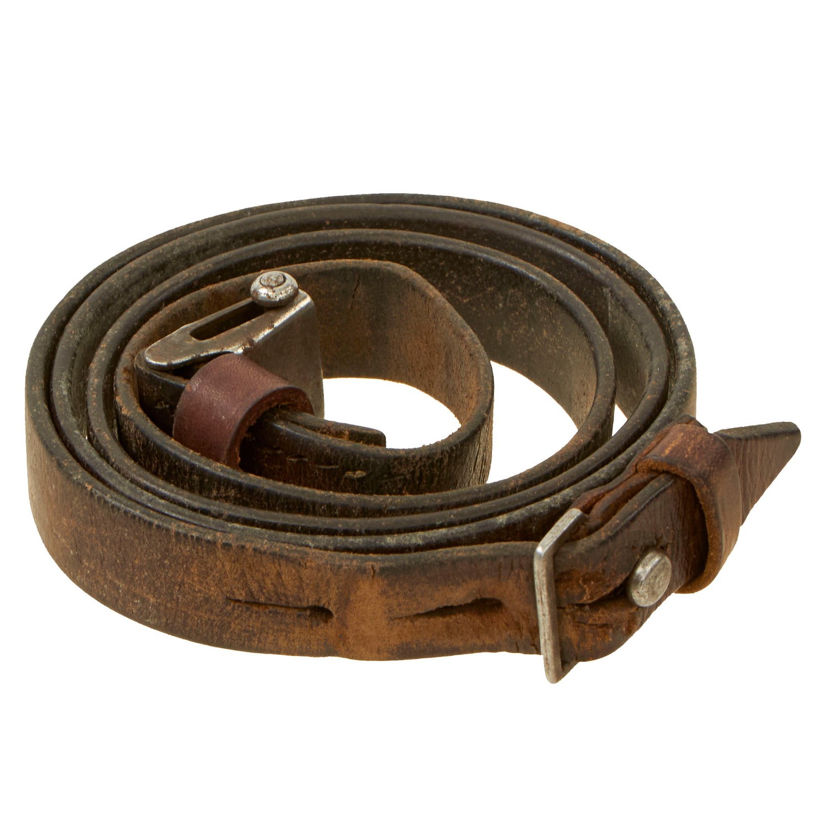 Buy Original German WWII Karabiner 98 kurz K98k Leather Sling with Buckle by L & F - Kar98k | Original Firearms Antique For Sale