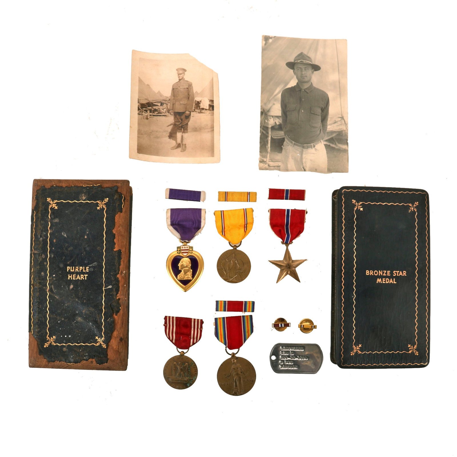 Buy Original U.S. WWII Engraved Purple Heart Medal Grouping - Jay H Raney | Original Firearms Antique For Sale