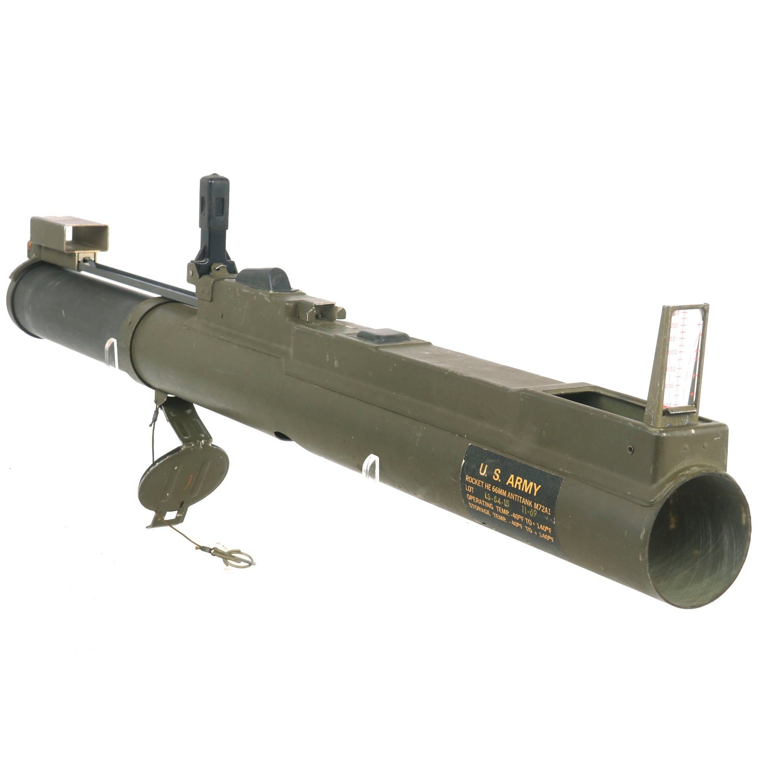 Buy Original U.S. Vietnam War Complete M72A1 Light Anti-Armor Weapon “LAW” Tube - Dated 1969 - INERT | Original Firearms Antique For Sale