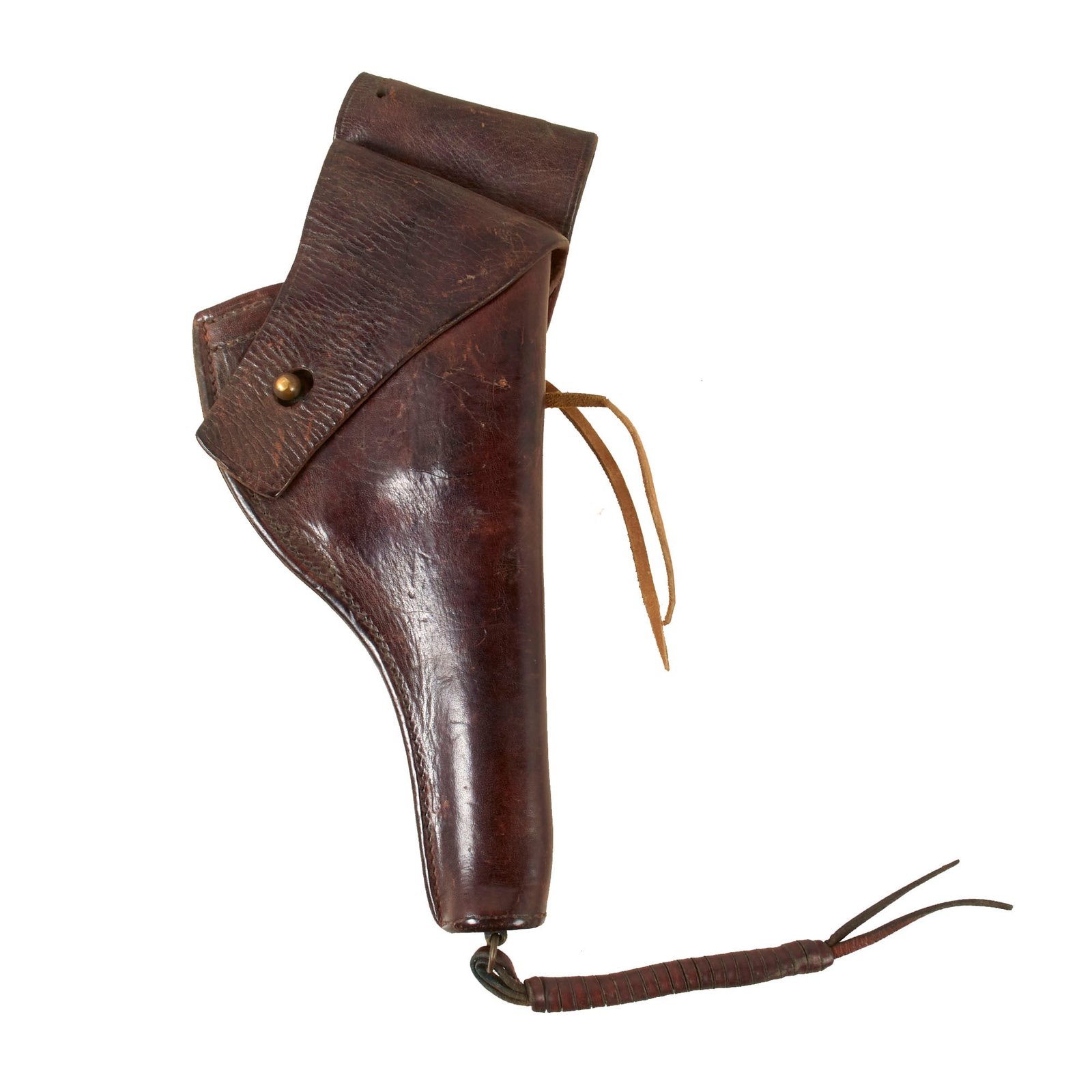 Original U.S. WWII Leather Holster for M1917 .45 Revolver by Textan - Dated 1942
