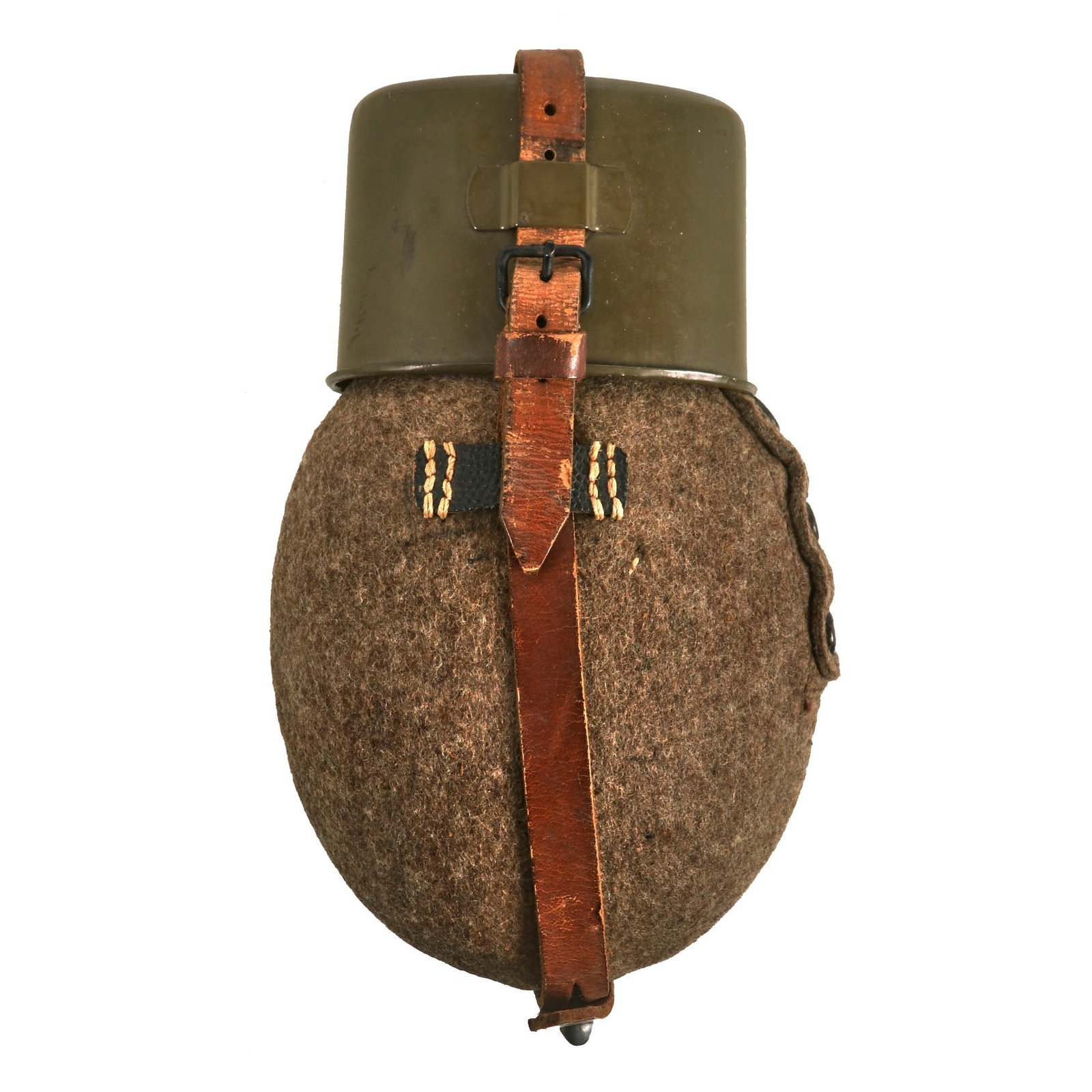 Buy Original German WWII Late War Enameled Steel M31 Canteen Rig with Steel Cup by Eduard Sommerfeld, Berlin - Dated 1944 | Original Firearms Antique For Sale