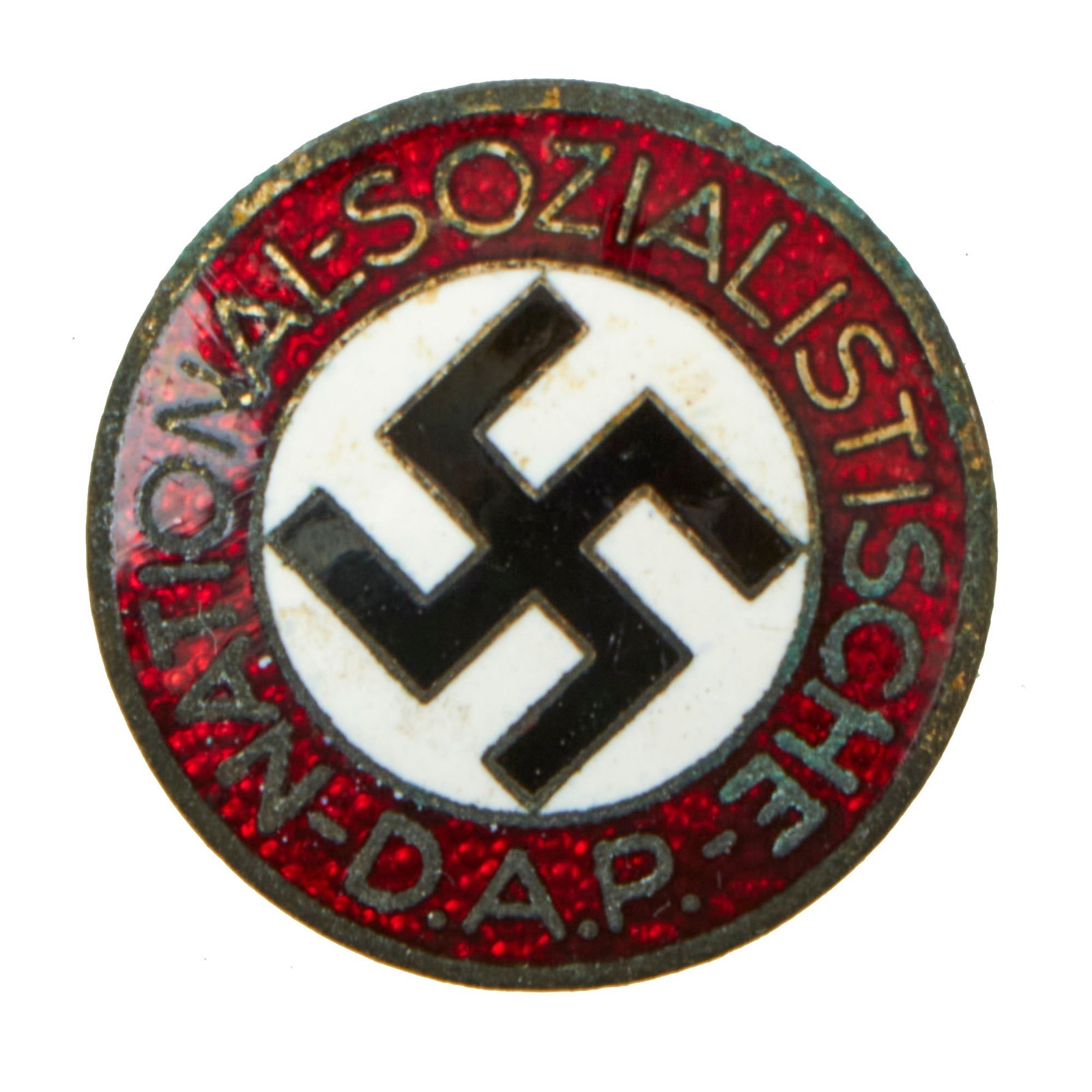 Buy Original German NSDAP Party Enamel Membership Badge Pin by Rare Max Kremhelmer of München - RZM M1/3 | Original Firearms Antique For Sale