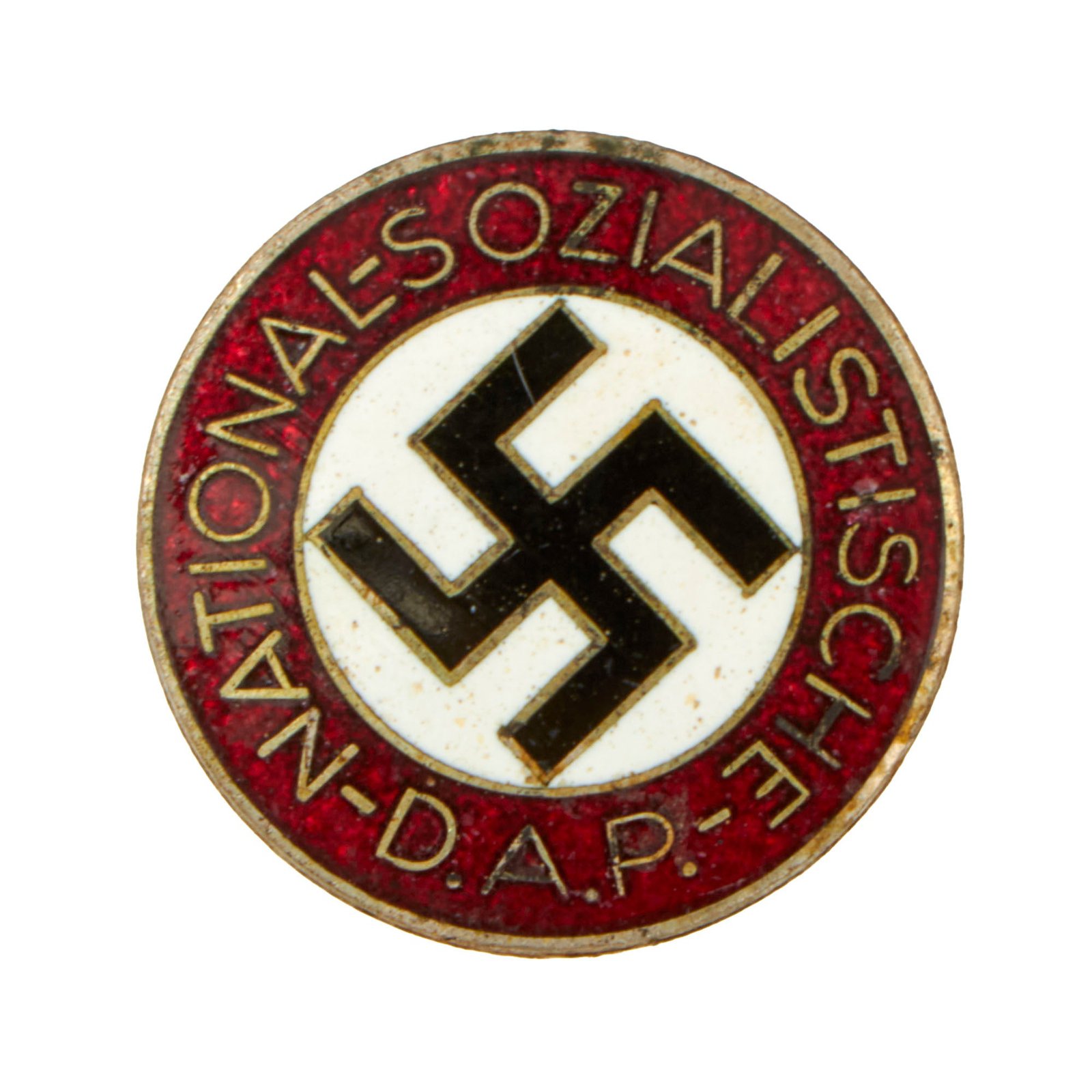 Buy Original German WWII NSDAP Party Enamel Membership Badge Pin by Kerbach & Israel - RZM M1/42 | Original Firearms Antique For Sale