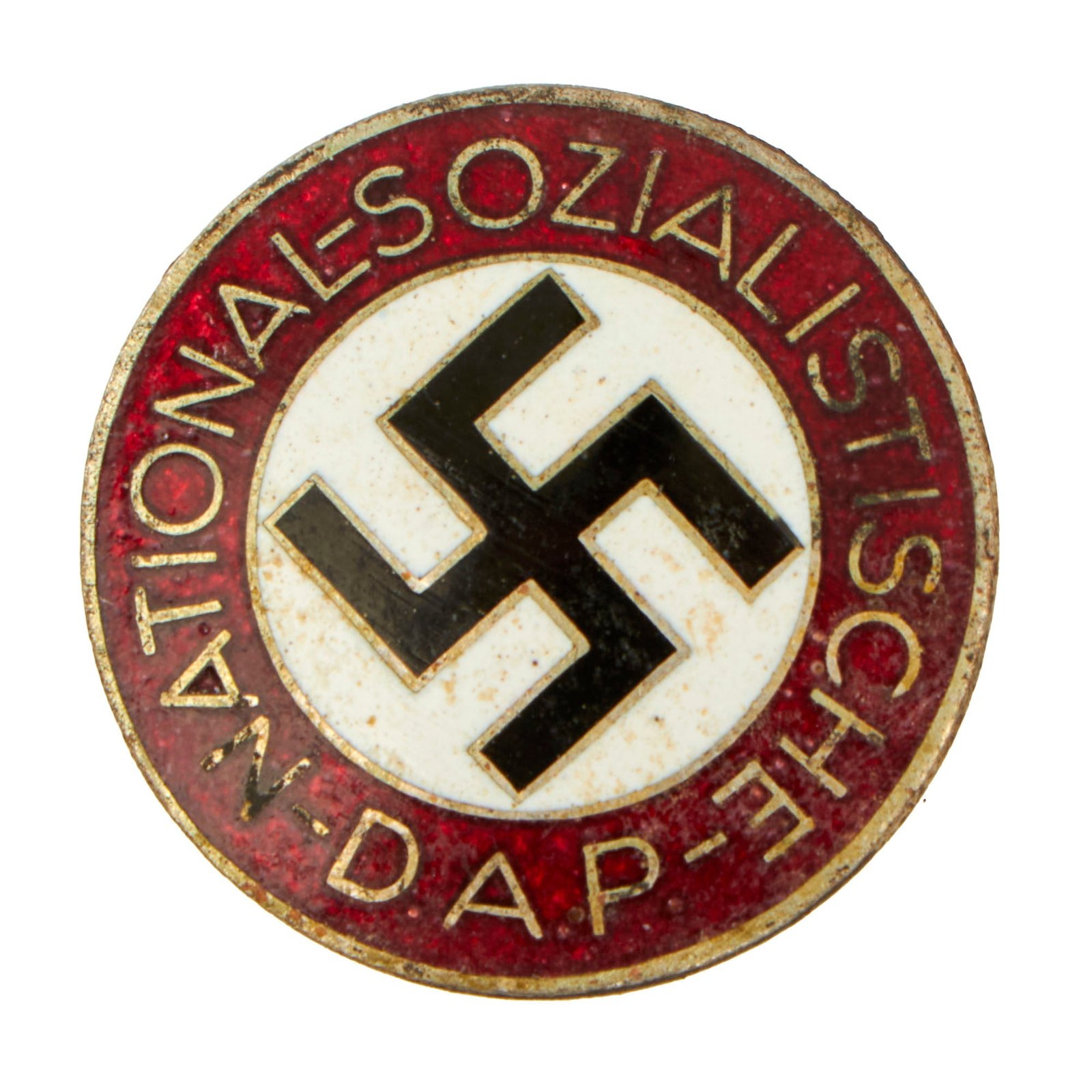 Buy Original German WWII NSDAP Party Enamel Membership Badge Pin by Kerbach & Israel - RZM M1/42 | Original Firearms Antique For Sale