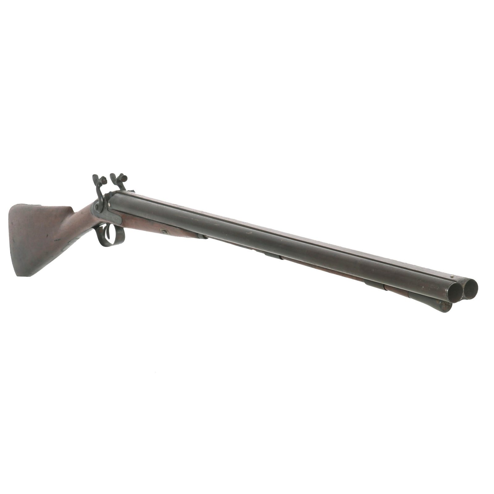Buy Original British 12 Bore Double Barrel Percussion Shotgun by W. Chance & Son with Twisted Stub Barrel - circa 1850 | Original Firearms Antique For Sale